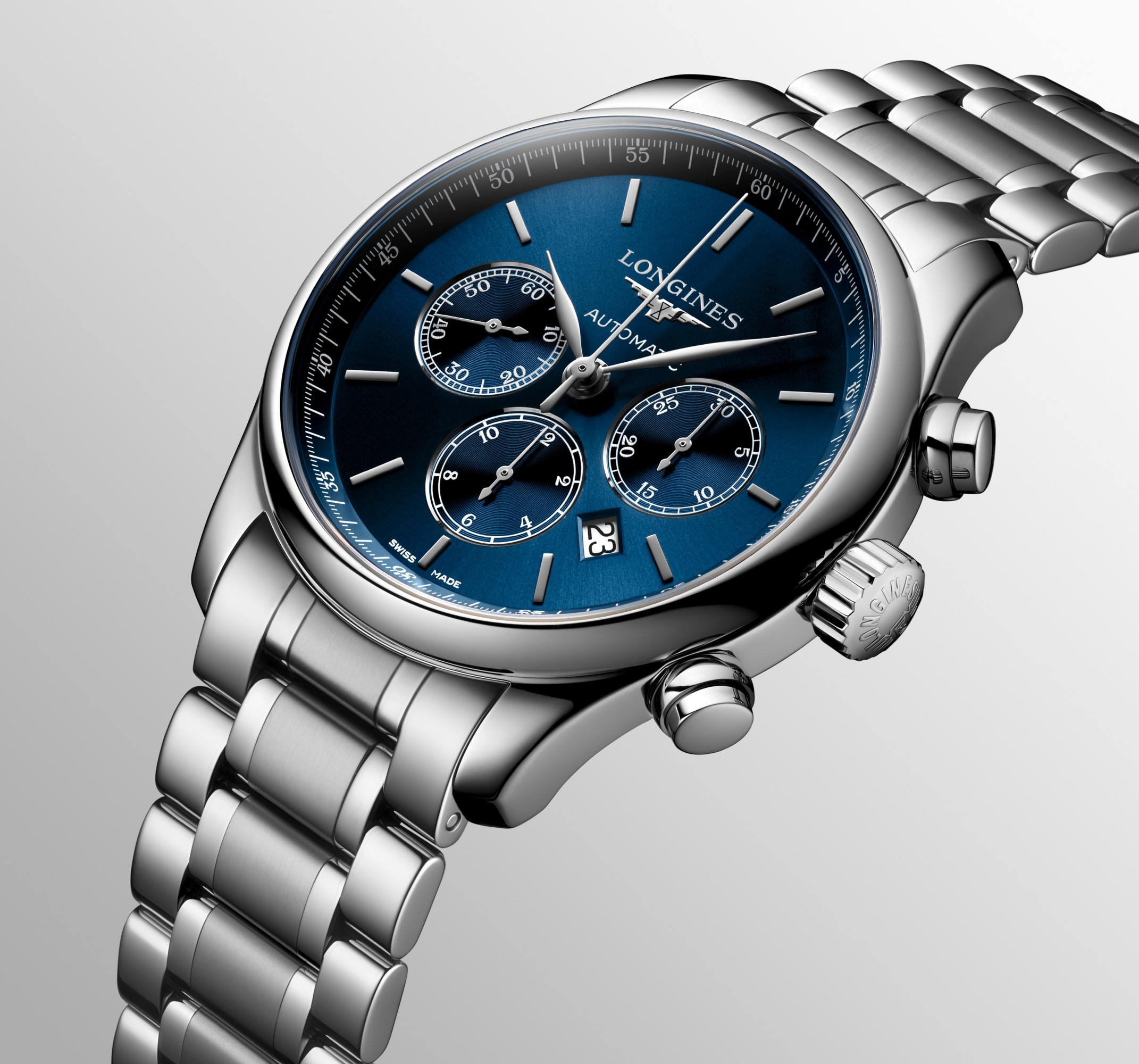 LONGINES MASTER COLLECTION CHRONOGRAPH | Ø 44.00 mm, Sunray Blue