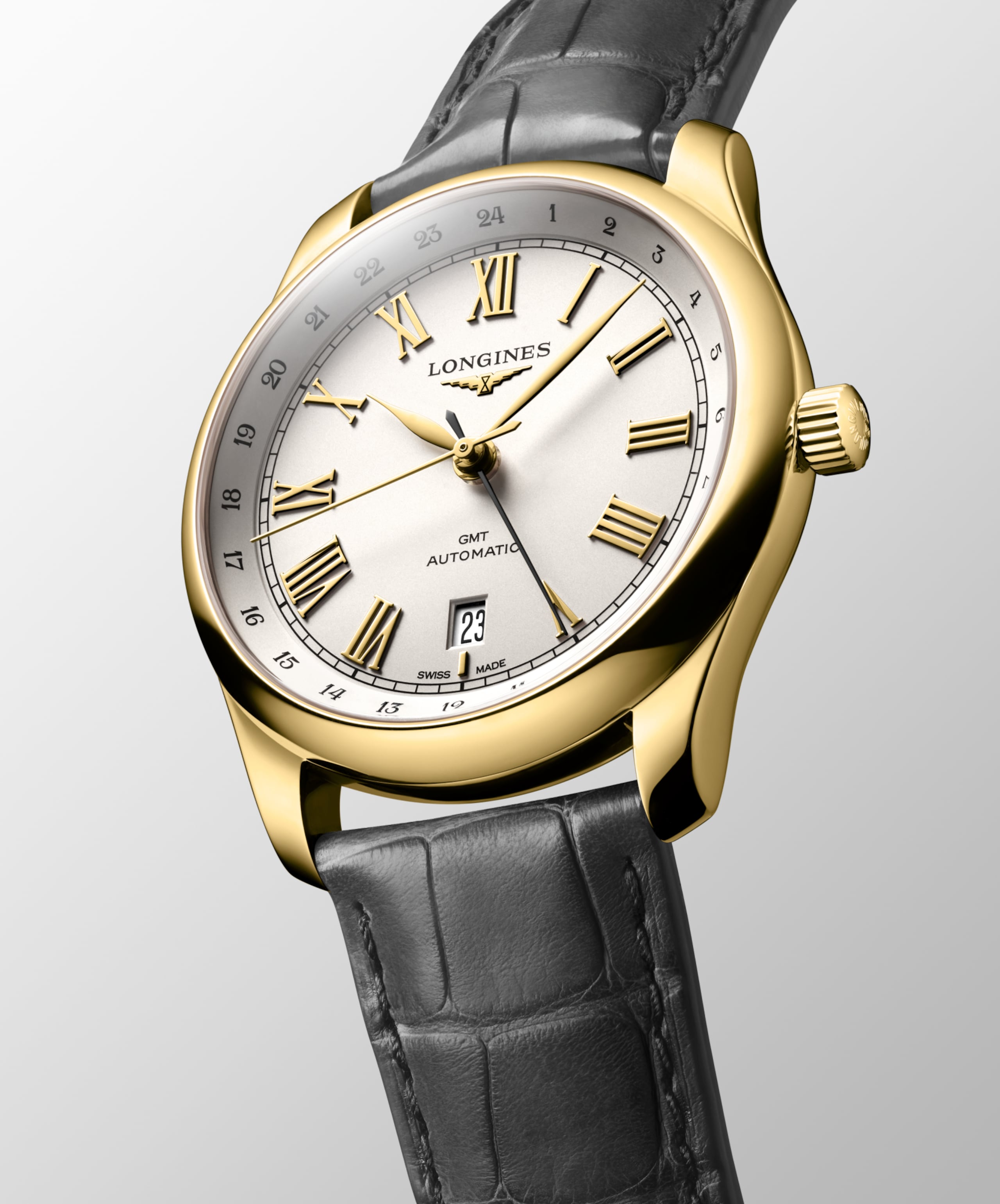 Longines MASTER COLLECTION GMT automatico oro giallo 18 carati Watch - L2.844.6.71.2