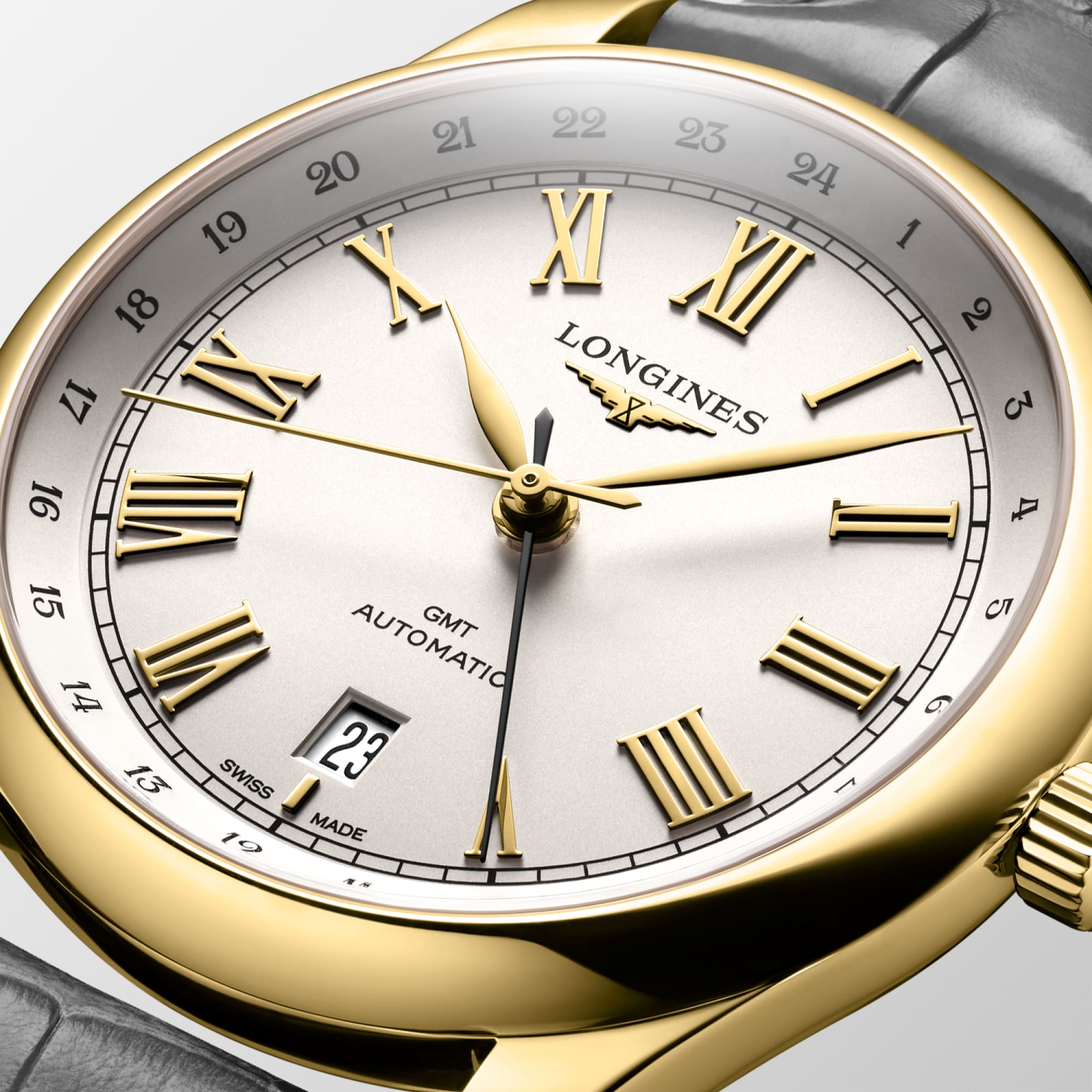 LONGINES MASTER COLLECTION GMT Automatic, 18 Karat Yellow Gold