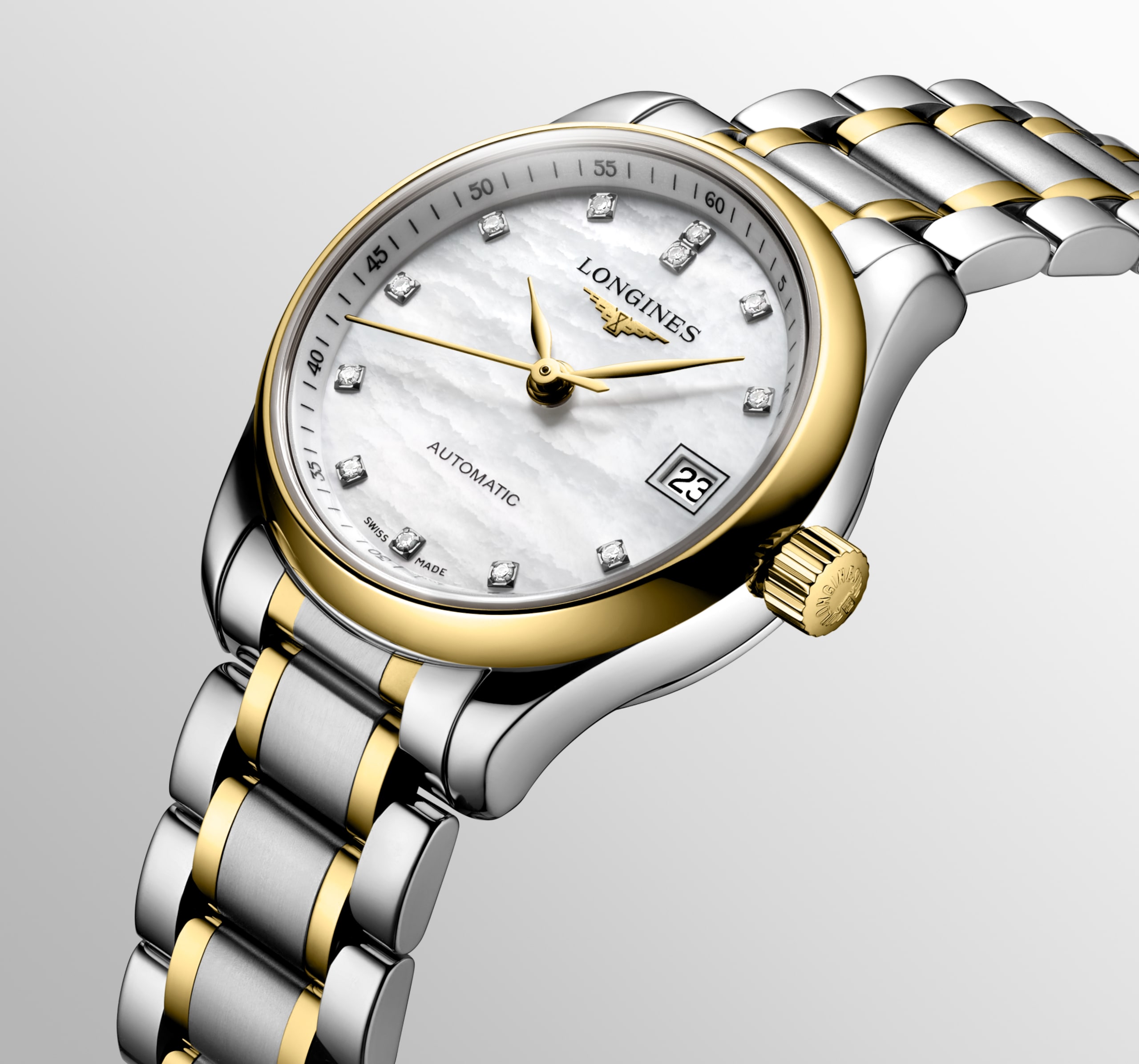 Longines MASTER COLLECTION automatico acciaio inossidabile e oro giallo 18 carati Watch - L2.128.5.87.7