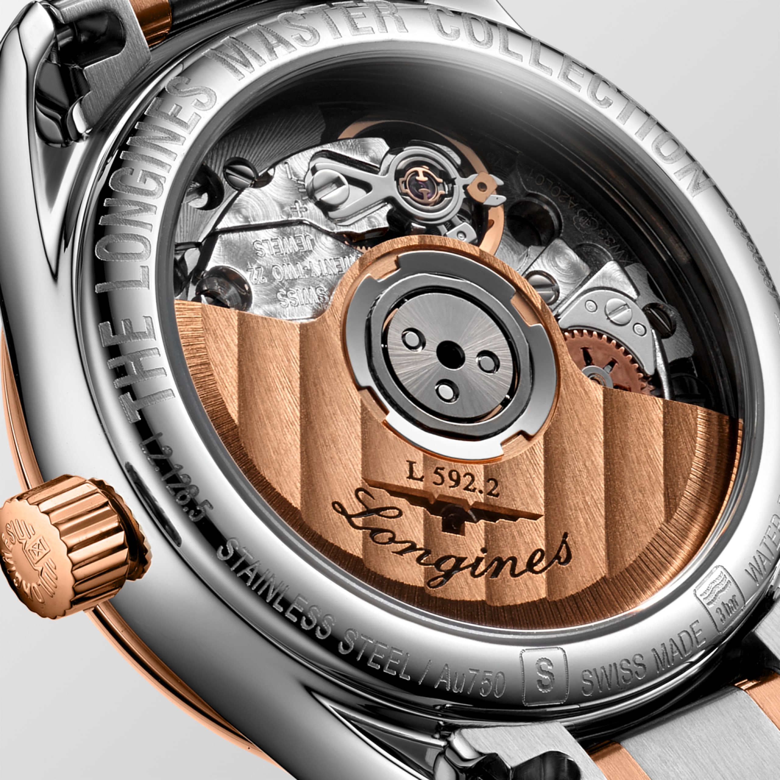 Longines MASTER COLLECTION Automatik Edelstahl und 18-karätiges Roségold Watch - L2.128.5.89.7