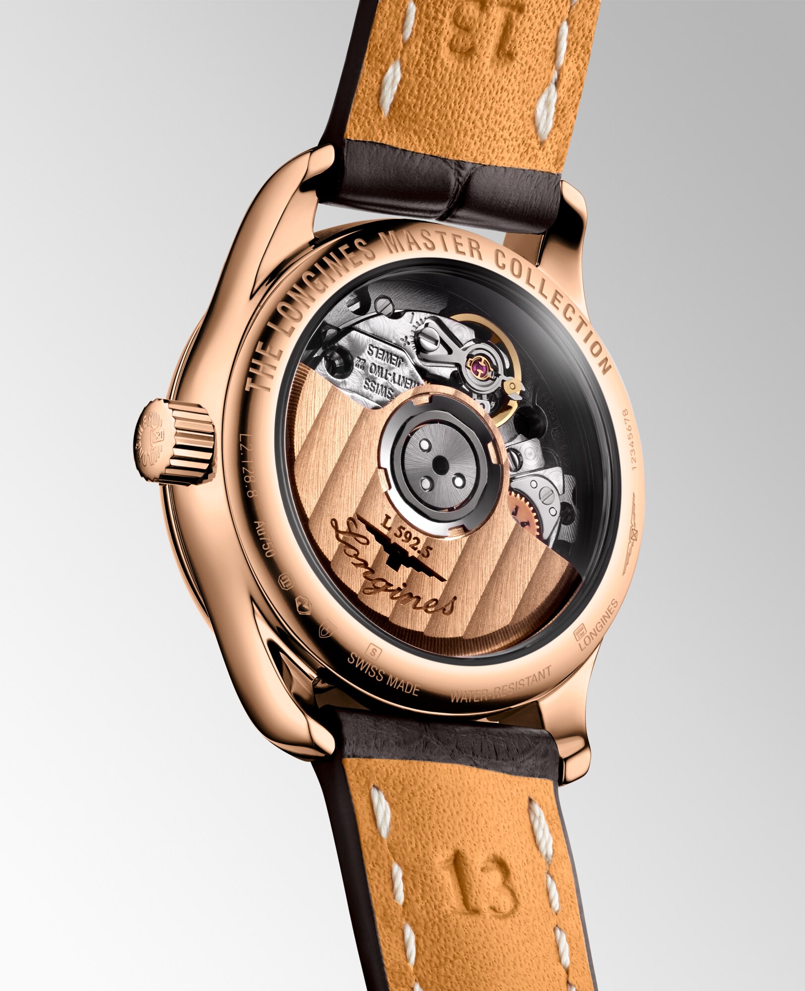 LONGINES MASTER COLLECTION Automatic, Rose Gold 18 Carats, Silver