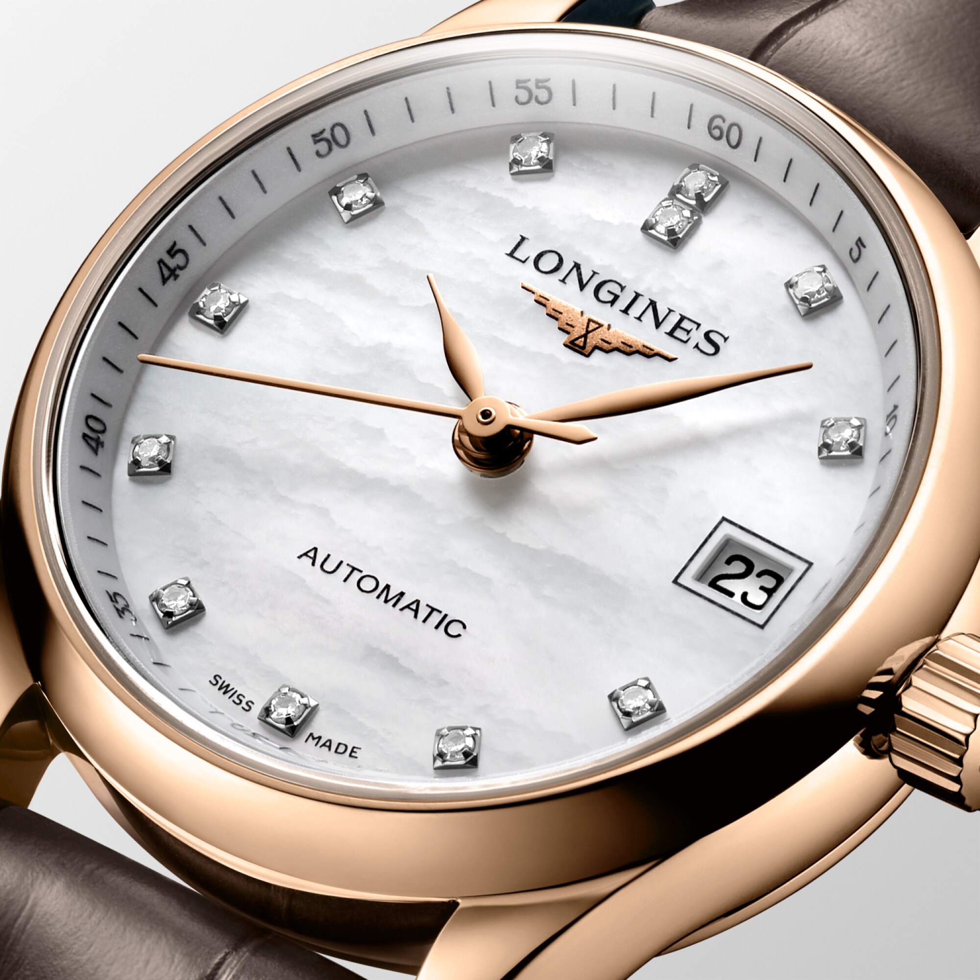 LONGINES ロンジンアナログ時計 ホワイト/ゴールド Longines ロンジンクォーツアナログ腕時計 ホワイト/ゴールド