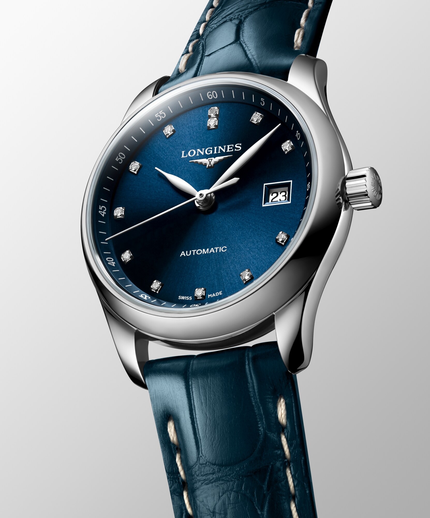 Longines Master Collection Automatic watch 29mm, Sunray blue