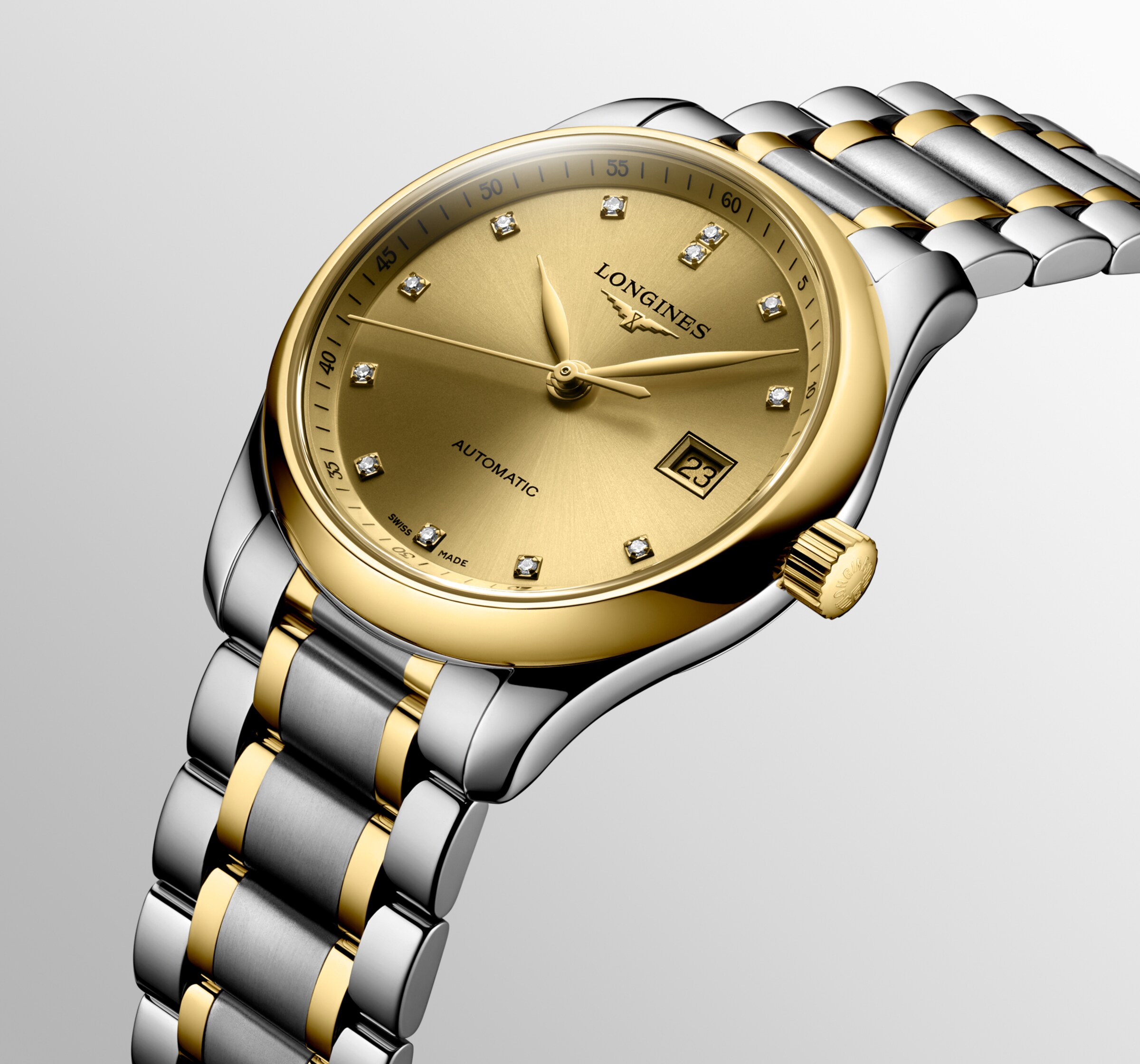 Longines MASTER COLLECTION Automatic Stainless steel and 18 karat yellow gold cap 200 Watch - L2.257.5.37.7