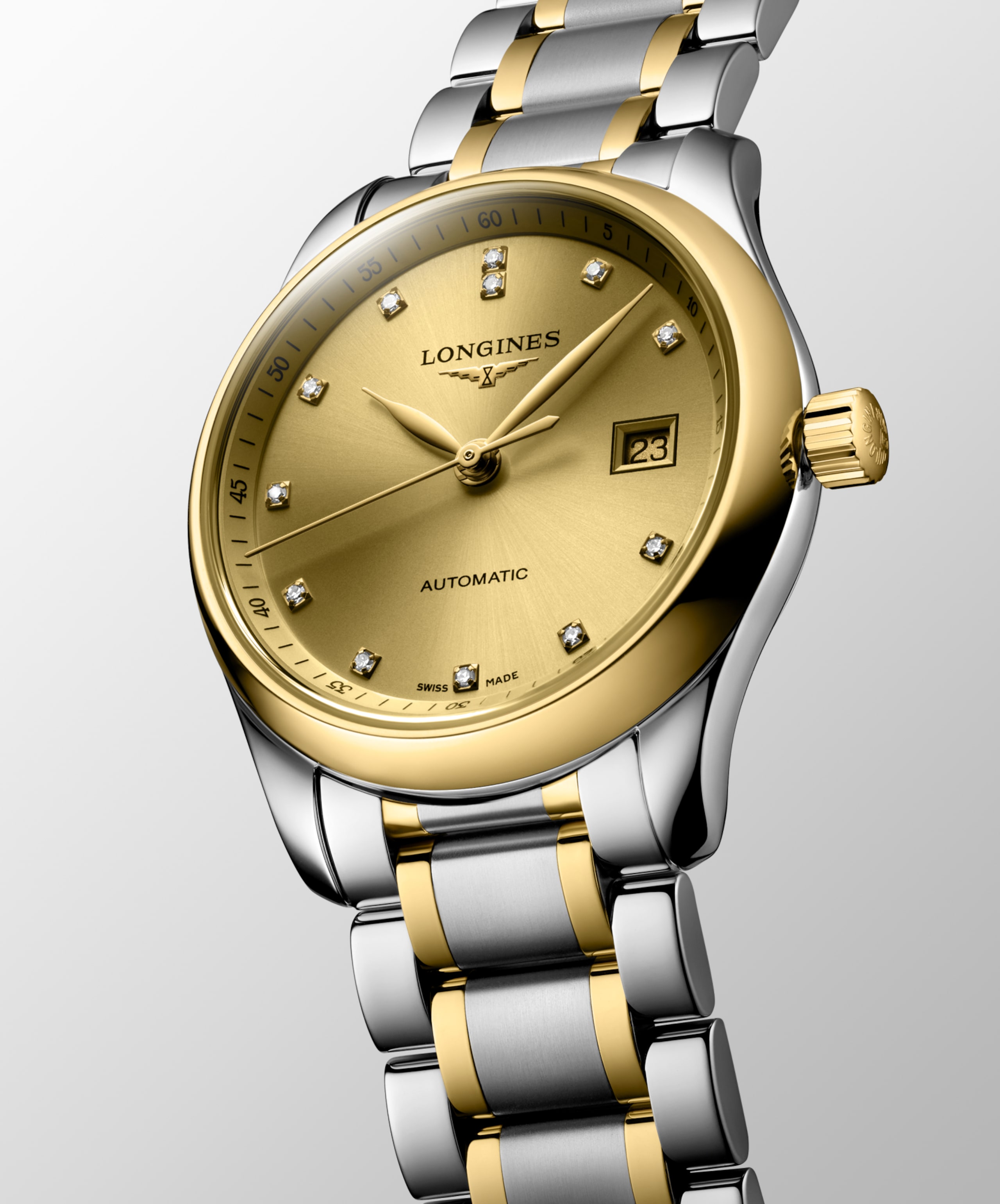 Longines MASTER COLLECTION Automatik Edelstahl mit 18 Karat Gelbgold Cap 200 Watch - L2.257.5.37.7