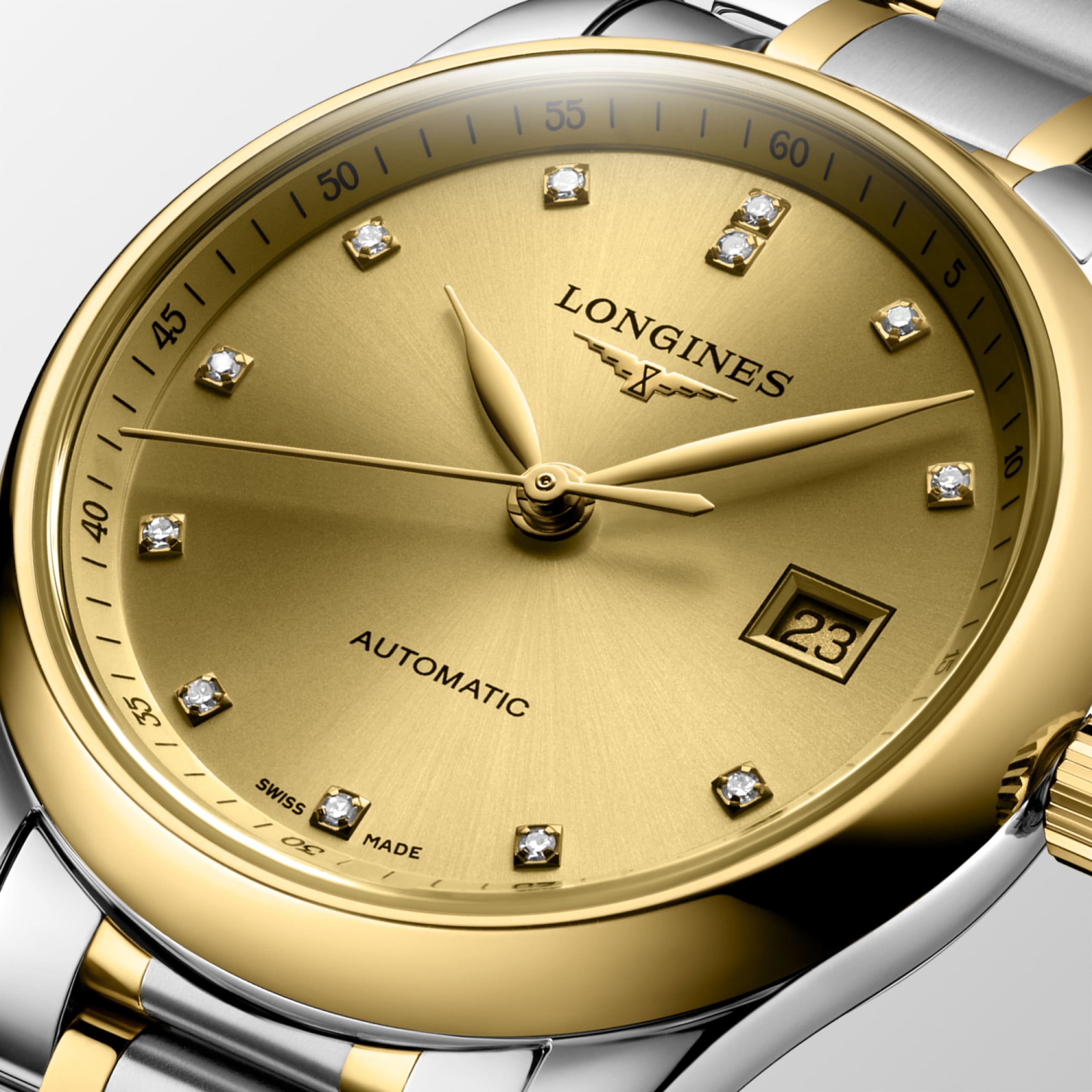 Longines MASTER COLLECTION Automatik Edelstahl mit 18 Karat Gelbgold Cap 200 Watch - L2.257.5.37.7