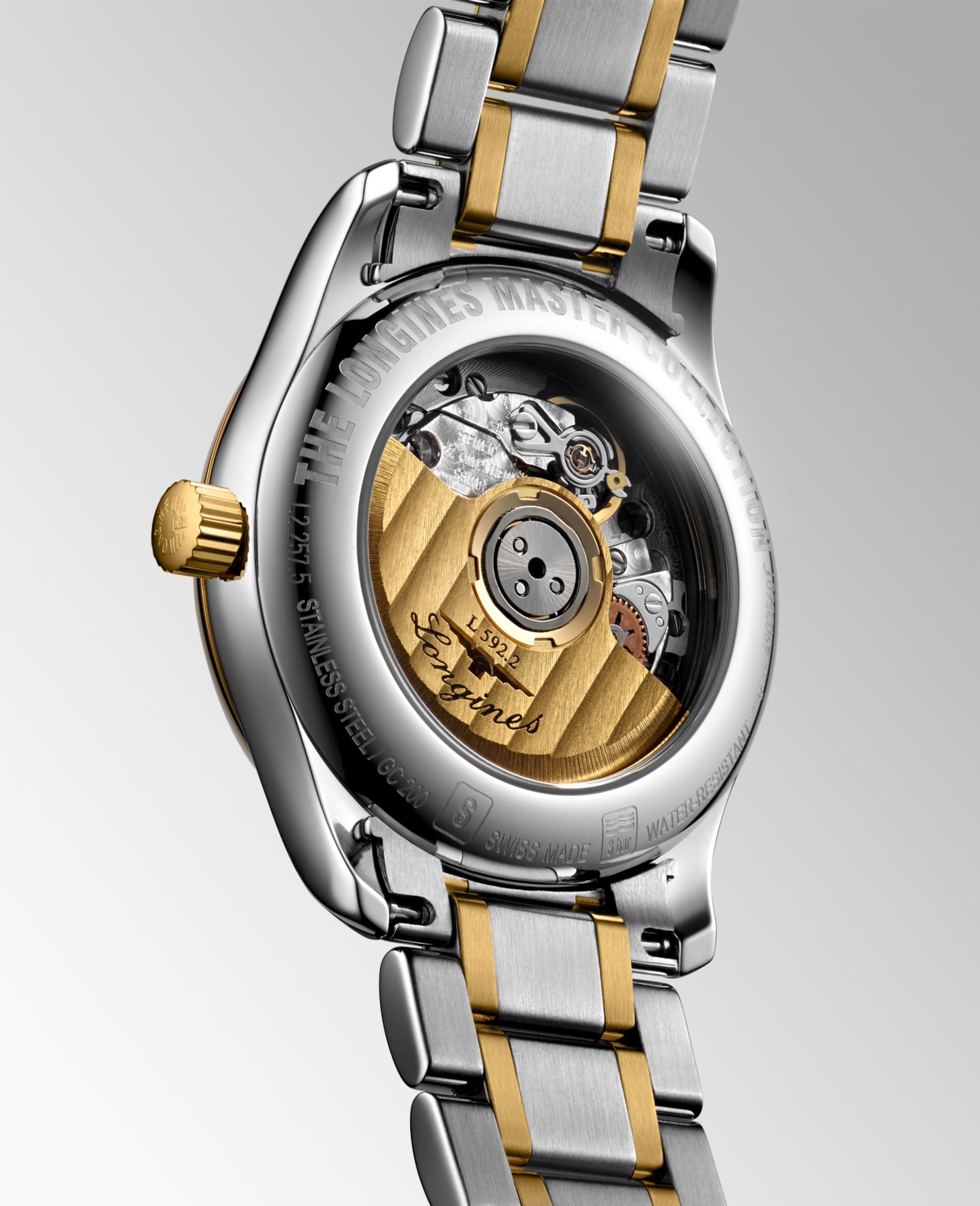 Longines MASTER COLLECTION automatic stainless steel and 18 karat yellow gold cap 200 Watch - L2.257.5.77.7
