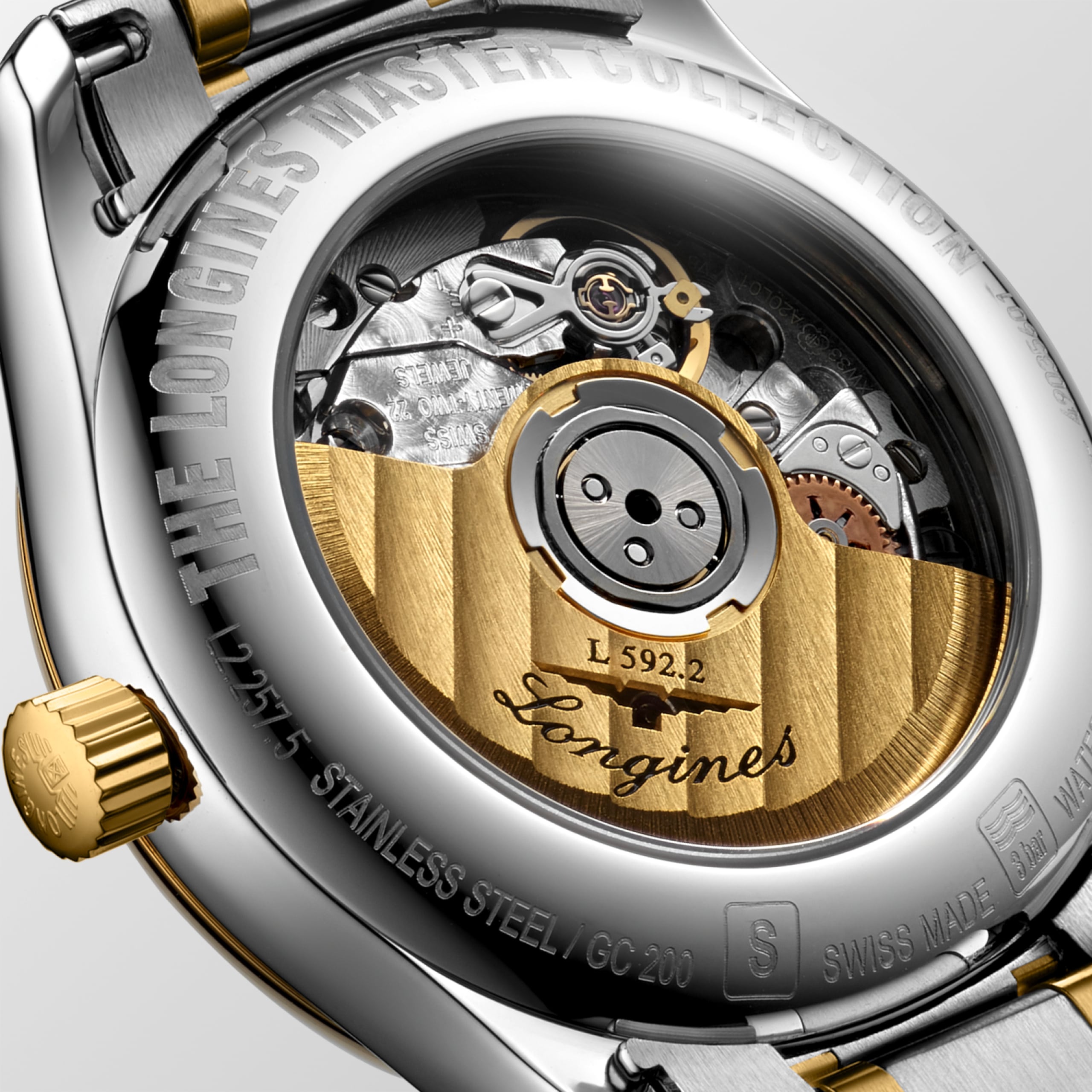 Longines MASTER COLLECTION automatic stainless steel and 18 karat yellow gold cap 200 Watch - L2.257.5.77.7