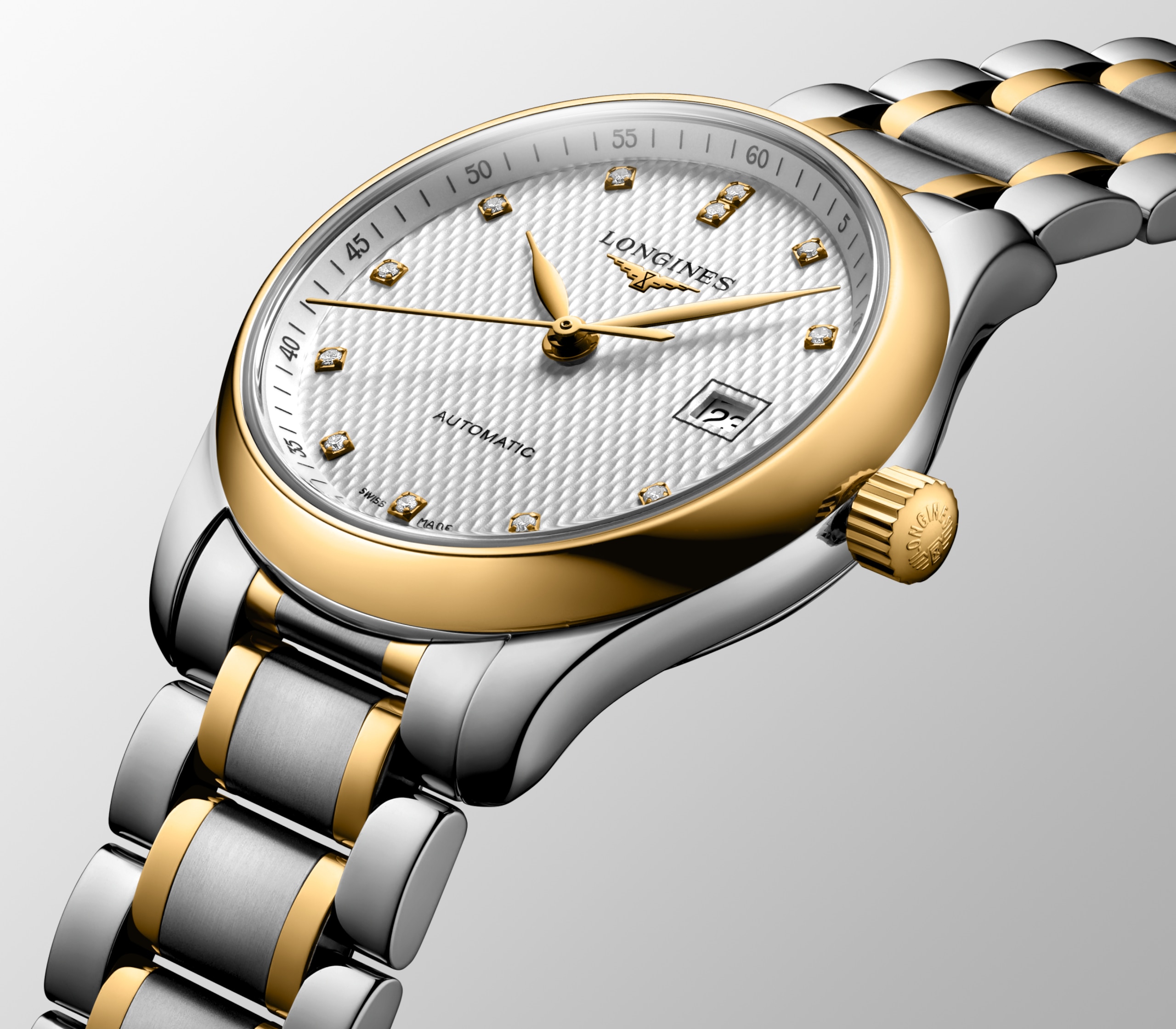 Longines MASTER COLLECTION automatic stainless steel and 18 karat yellow gold cap 200 Watch - L2.257.5.77.7