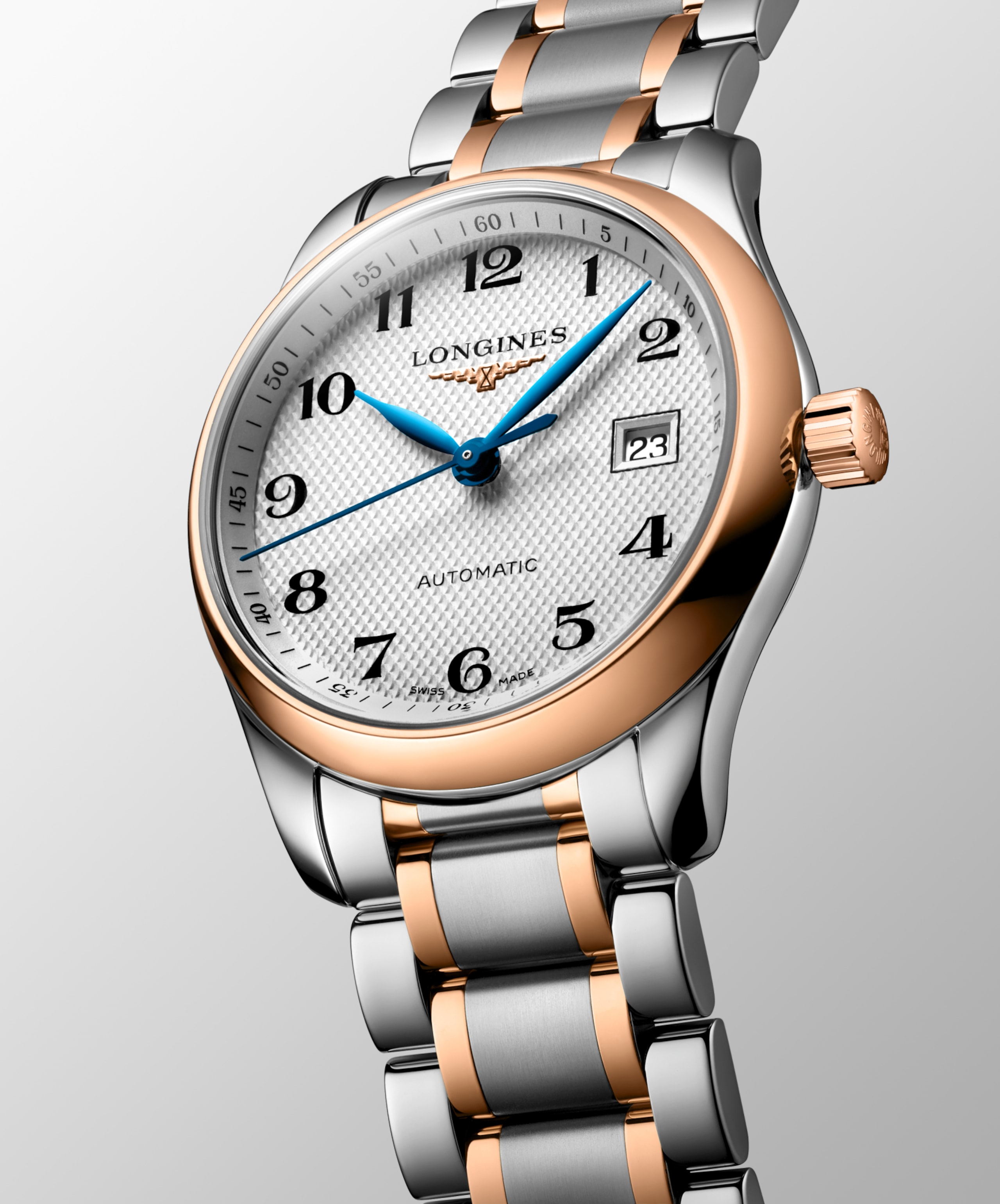 Longines MASTER COLLECTION automatic stainless steel and 18 karat pink gold cap 200 Watch - L2.257.5.79.7