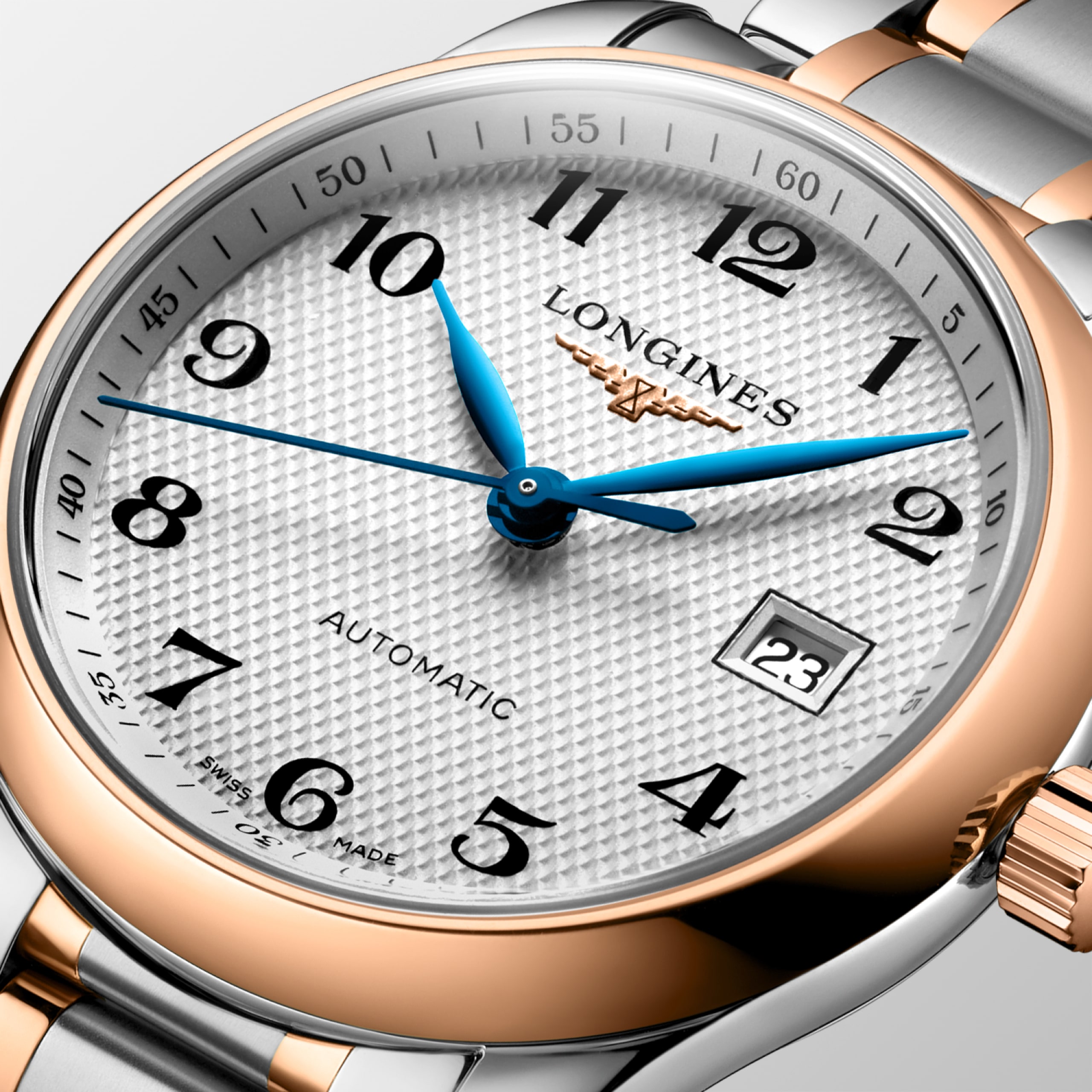 Longines MASTER COLLECTION automatic stainless steel and 18 karat pink gold cap 200 Watch - L2.257.5.79.7