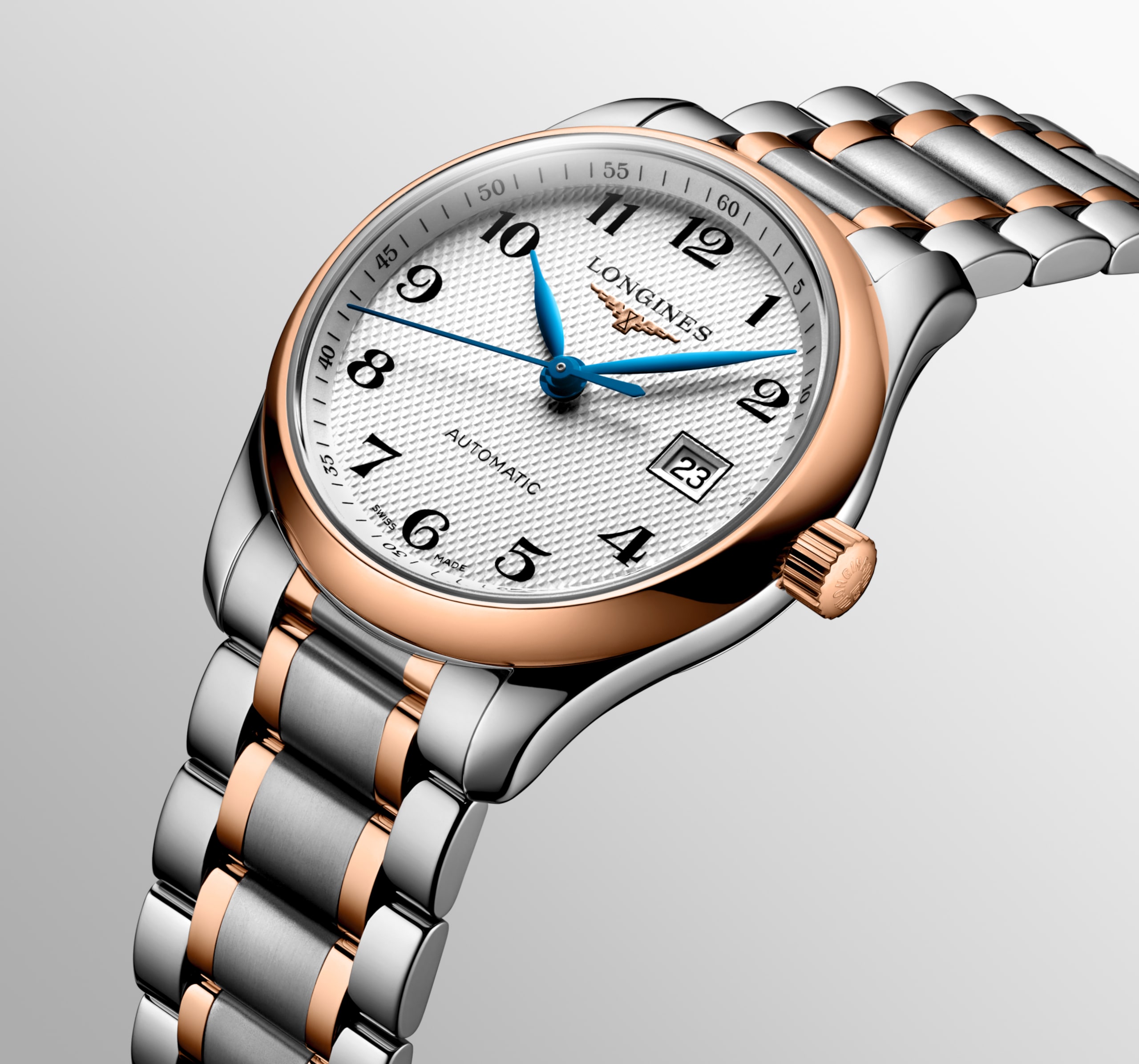 Longines MASTER COLLECTION automatic stainless steel and 18 karat pink gold cap 200 Watch - L2.257.5.79.7