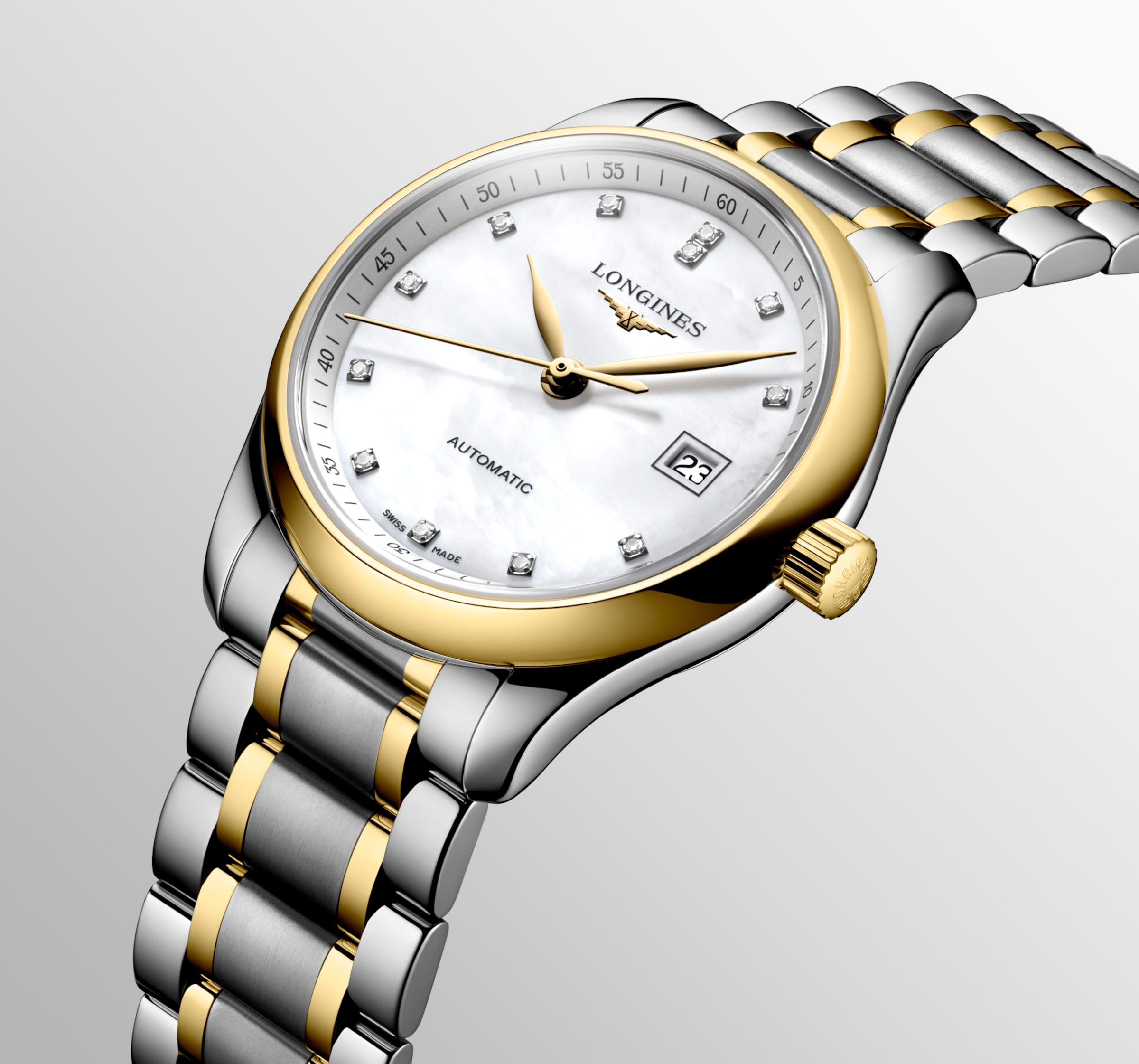 Longines MASTER COLLECTION Automatic Stainless steel and 18 karat yellow gold cap 200 Watch - L2.257.5.87.7