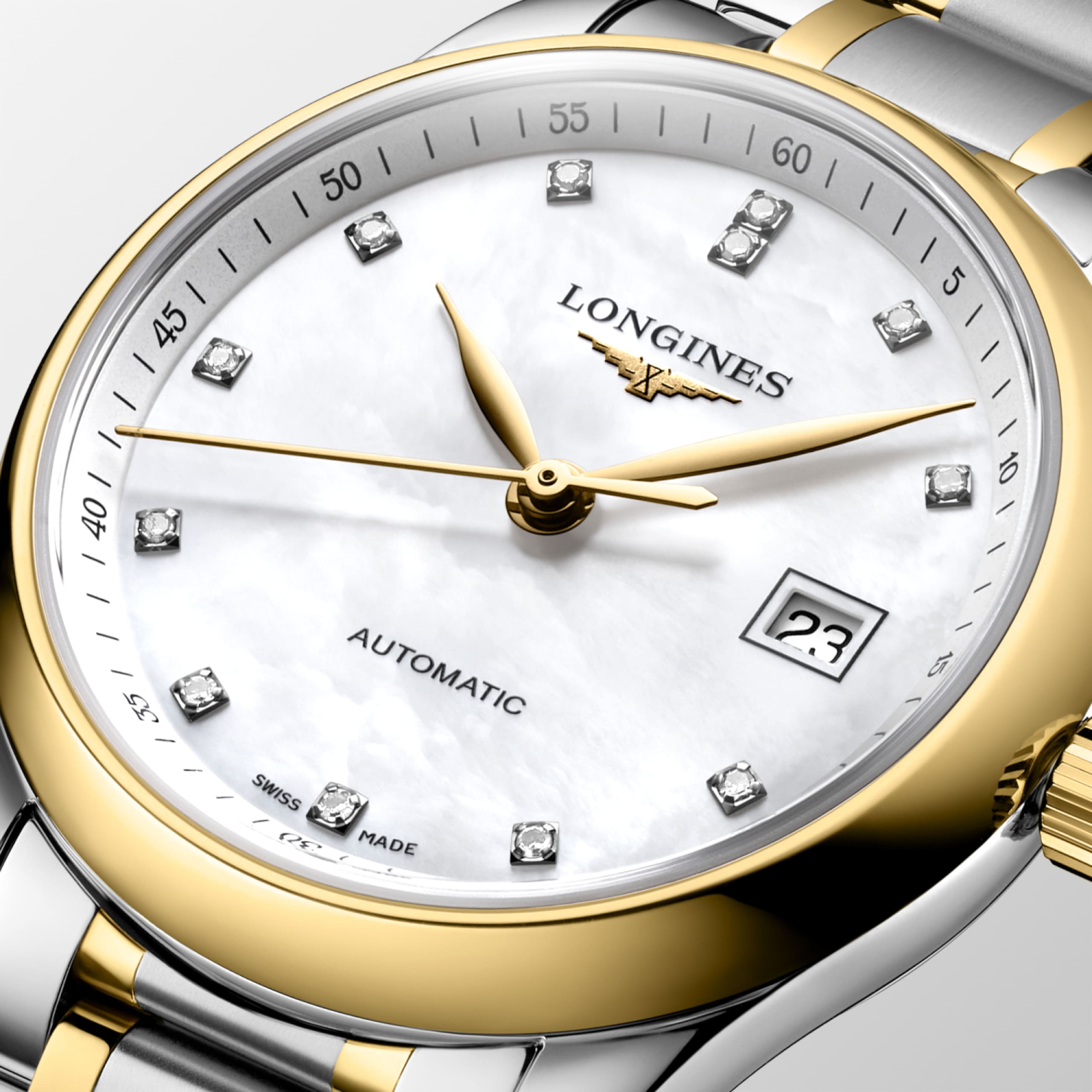 Longines MASTER COLLECTION automático acero inoxidable y lámina 200 micras de oro amarillo de 18 quilates Watch - L2.257.5.87.7