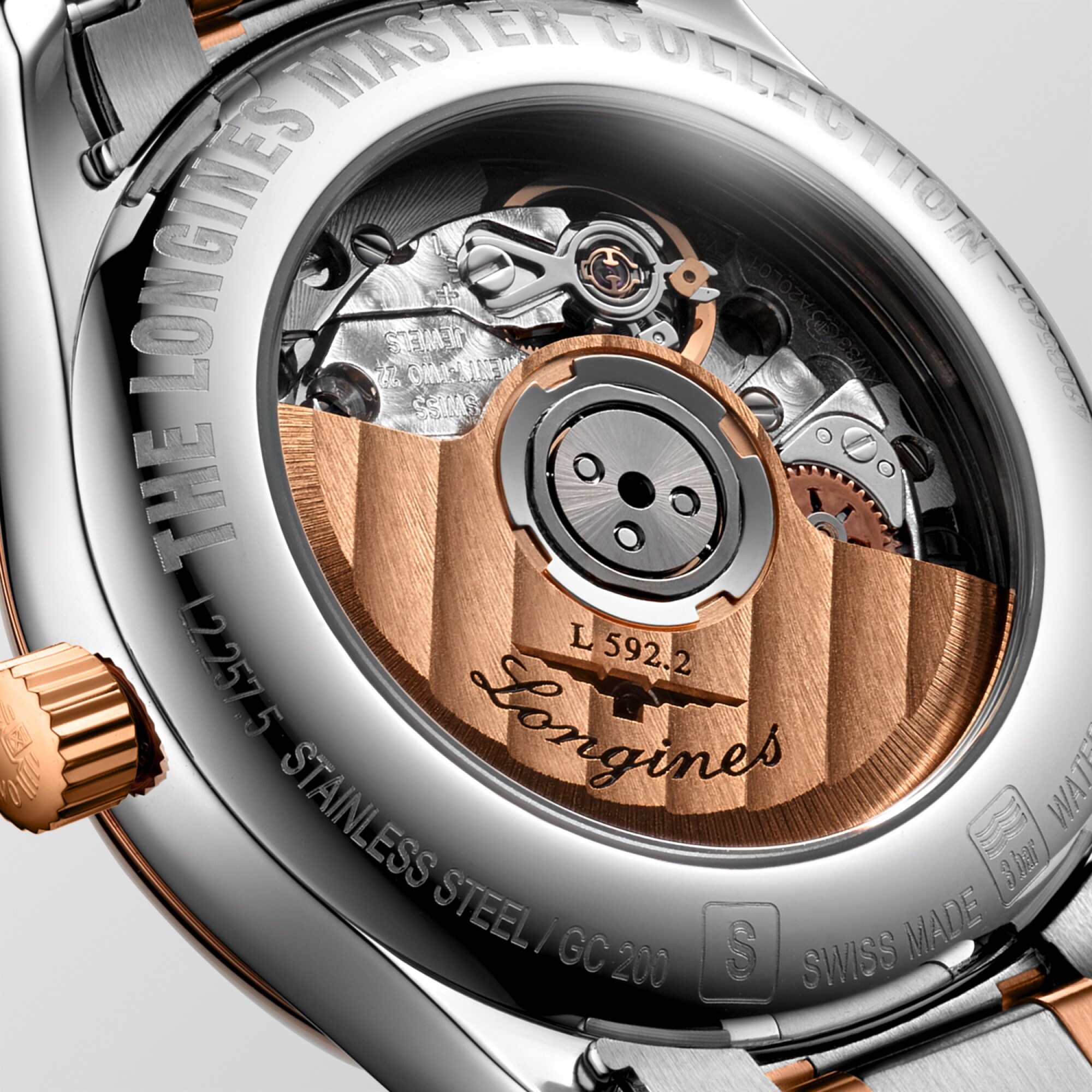 LONGINES MASTER COLLECTION Automatic, Stainless Steel And 18
