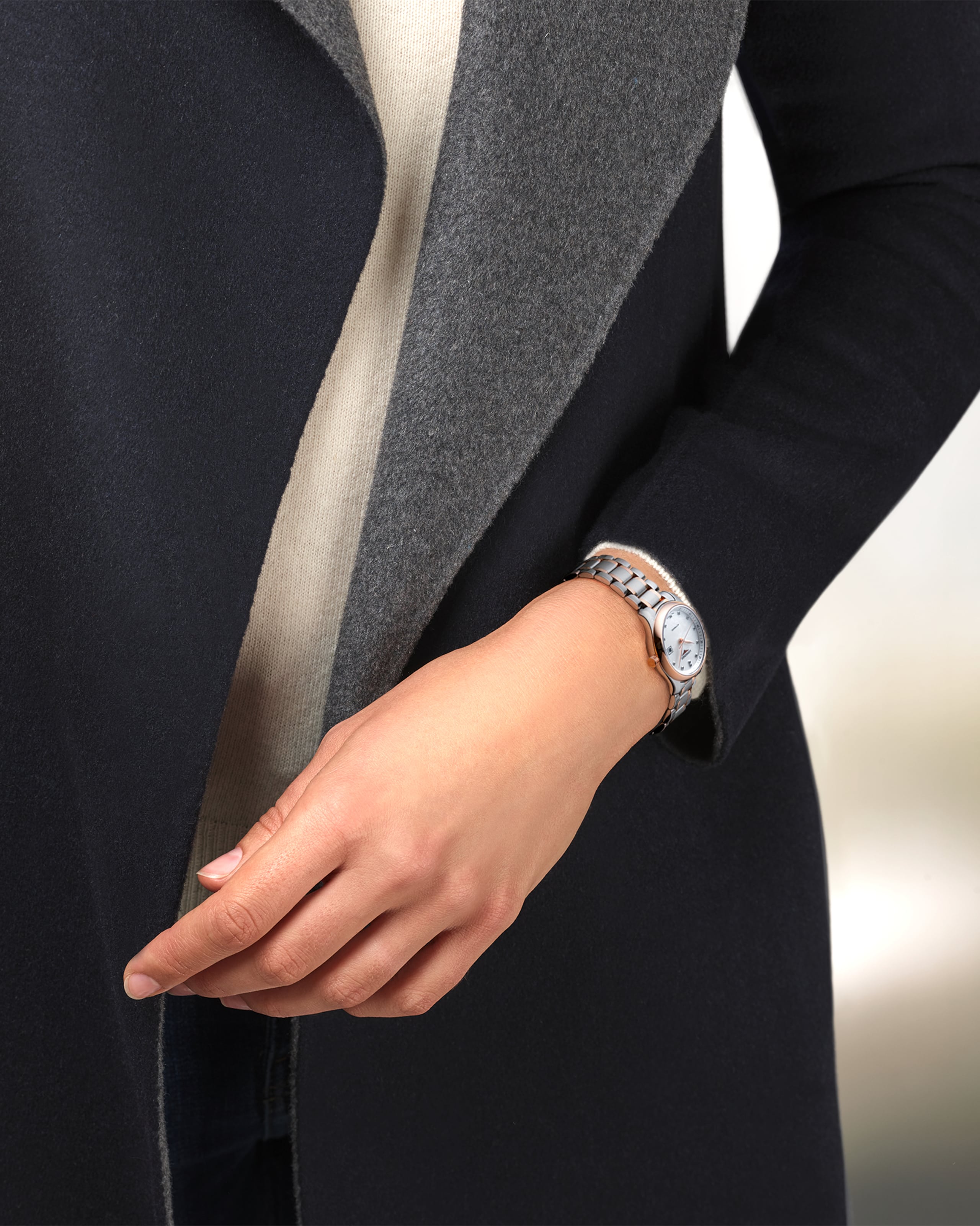 Longines master collection automatique acier et coiffe en or rose 18 carats 200 microns Watch - l2.257.5.89.7