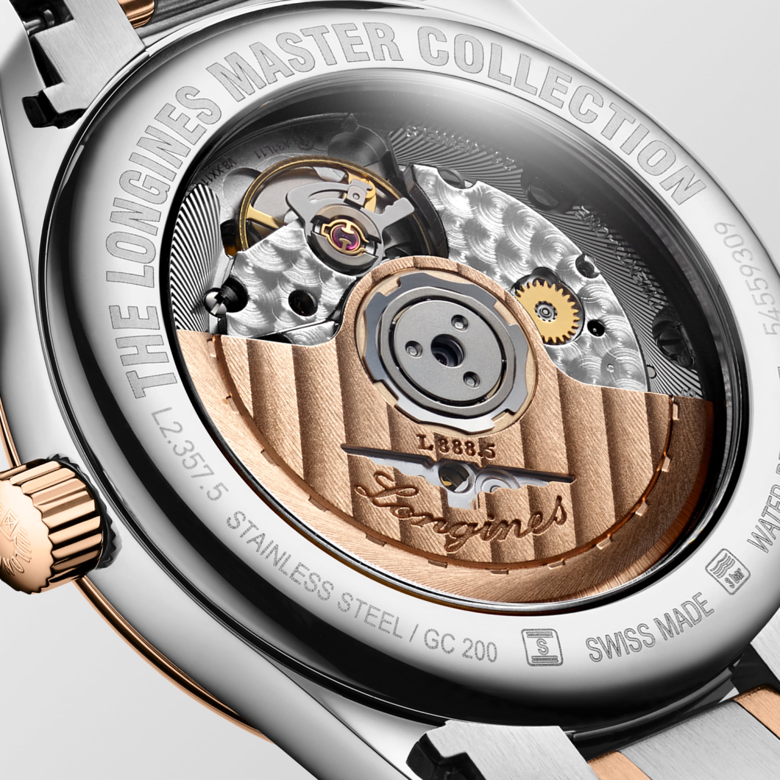 Longines MASTER COLLECTION automatic stainless steel and 18 karat pink gold cap 200 Watch - L2.357.5.70.7