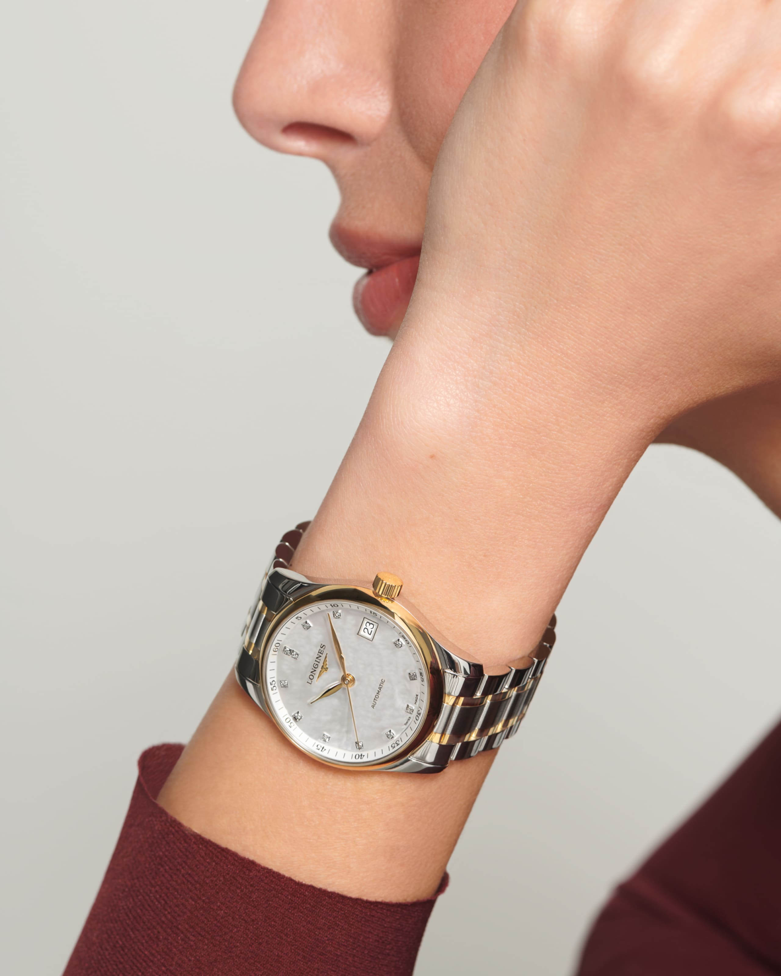 Longines MASTER COLLECTION automatic stainless steel and 18 karat yellow gold cap 200 Watch - L2.357.5.87.7