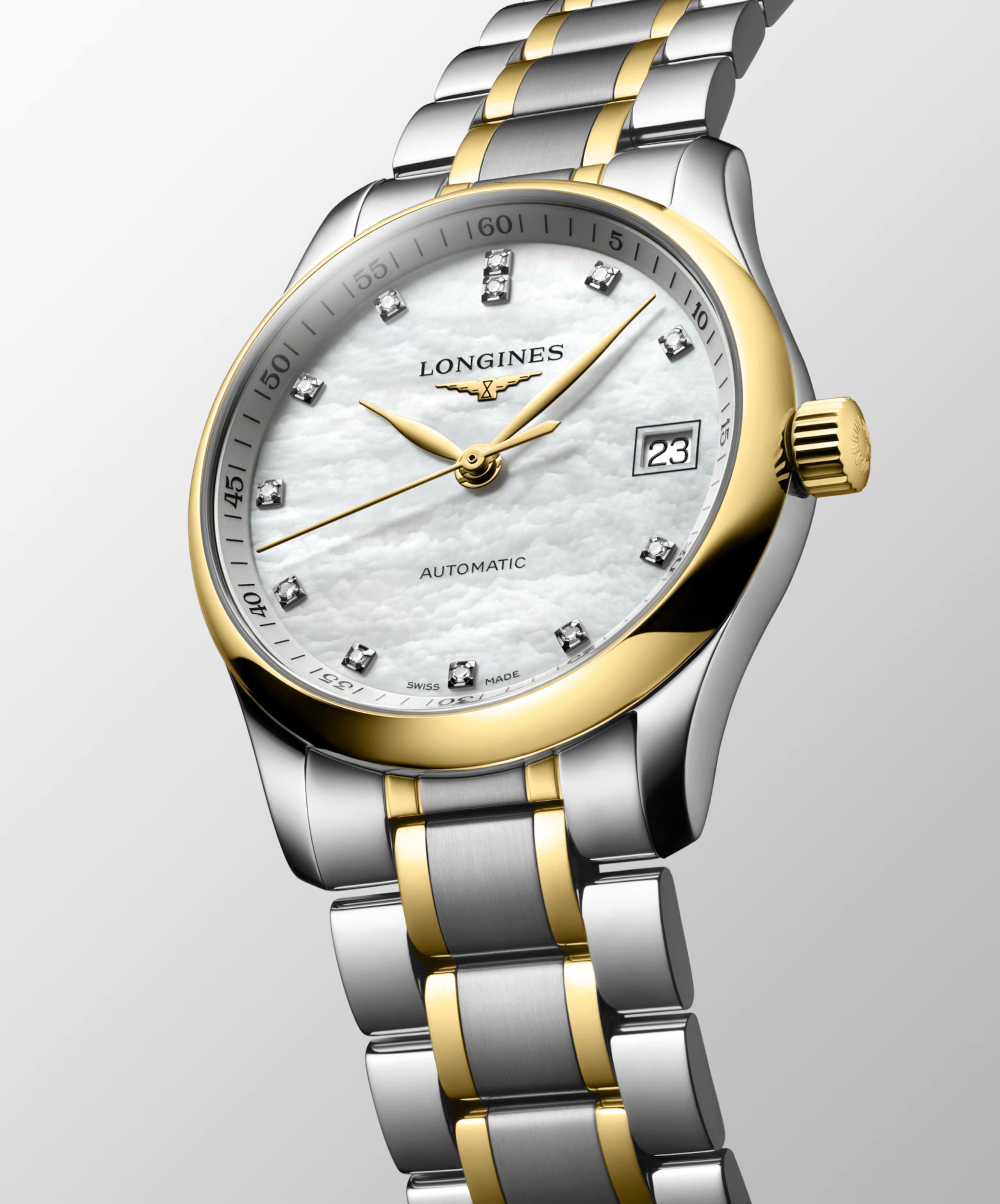 Longines MASTER COLLECTION automatic stainless steel and 18 karat yellow gold cap 200 Watch - L2.357.5.87.7