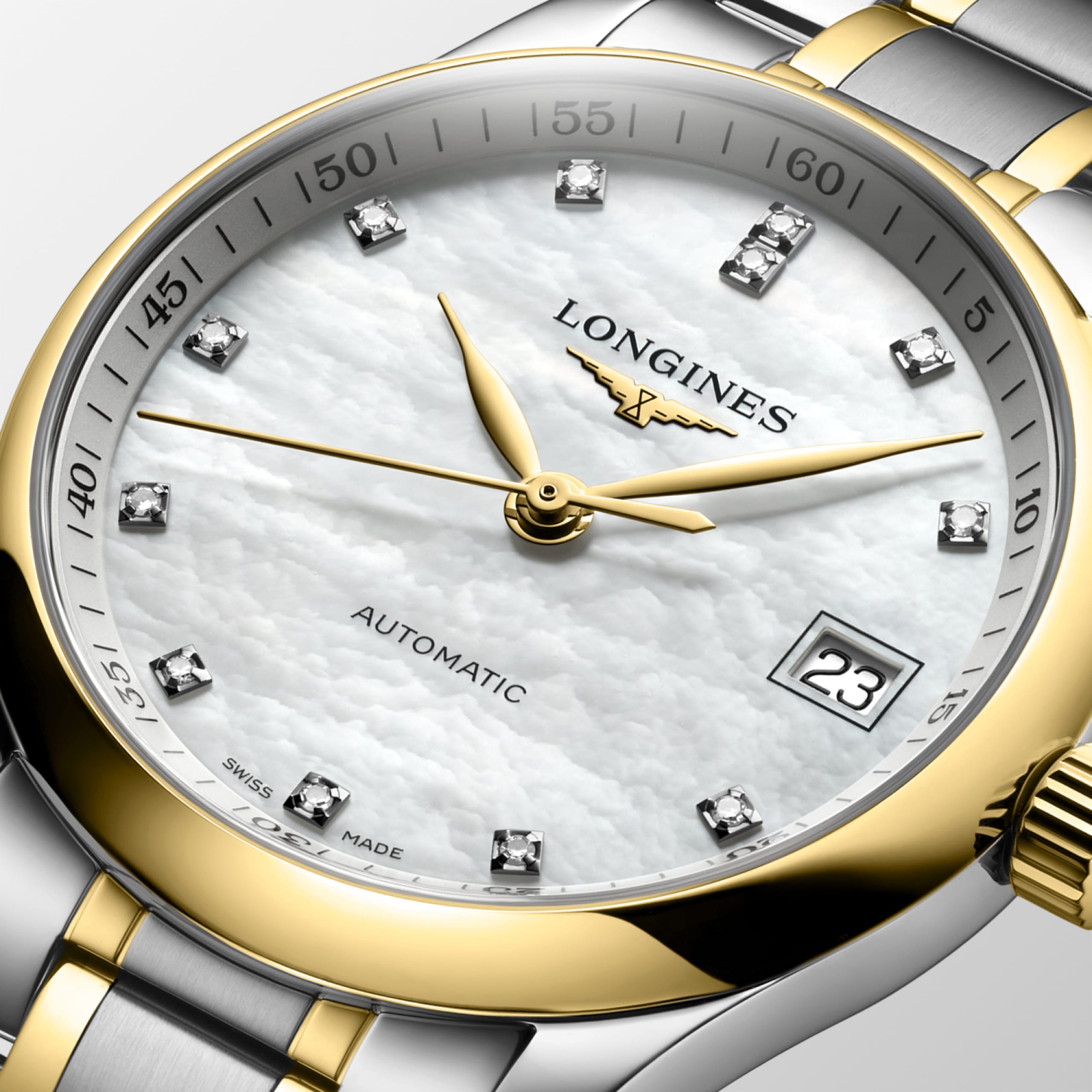 Longines MASTER COLLECTION automatic stainless steel and 18 karat yellow gold cap 200 Watch - L2.357.5.87.7
