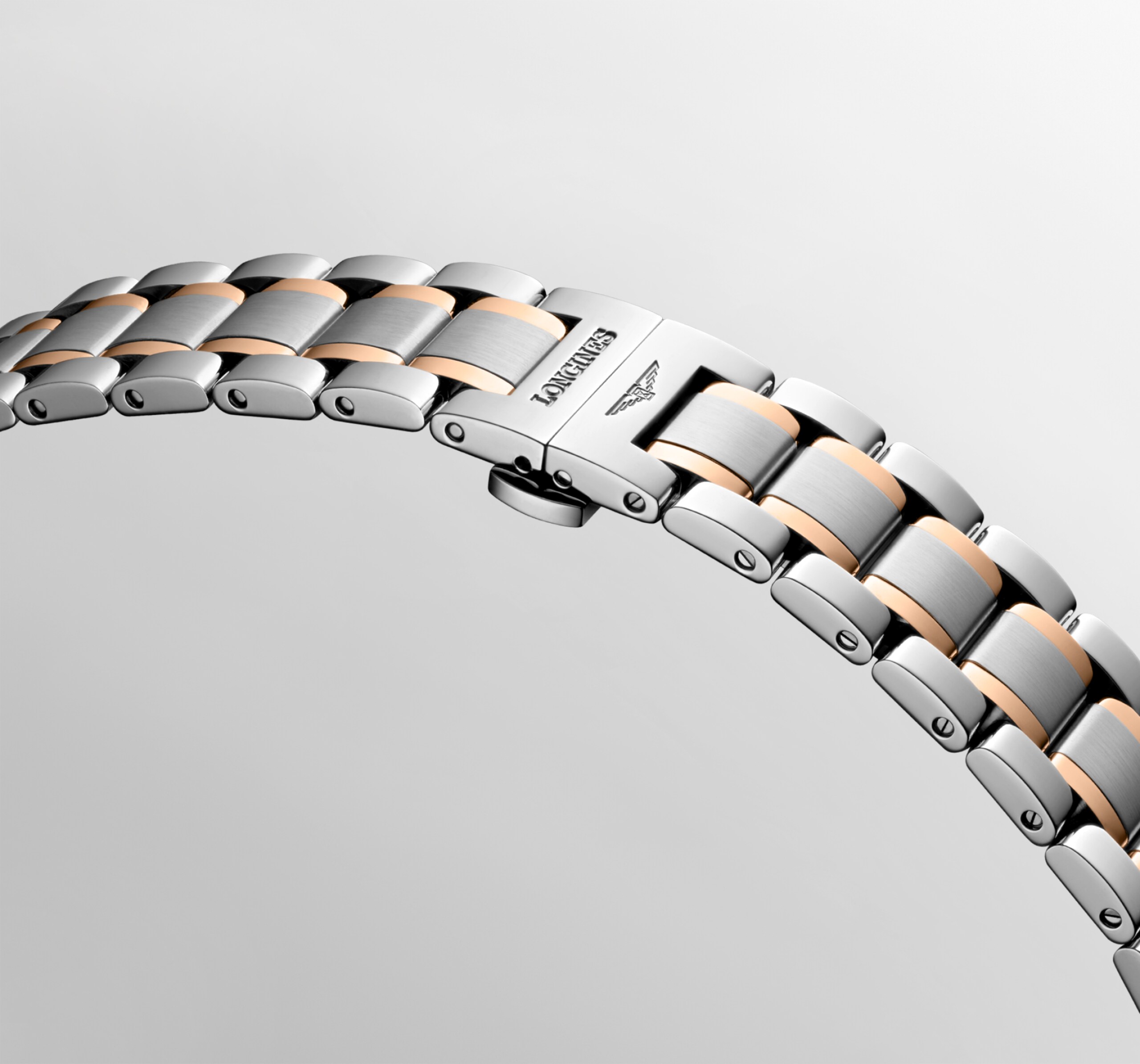 Longines 巨擘系列 自動上鏈機械機芯 不鏽鋼及18k玫瑰金 Watch - L2.357.5.89.7