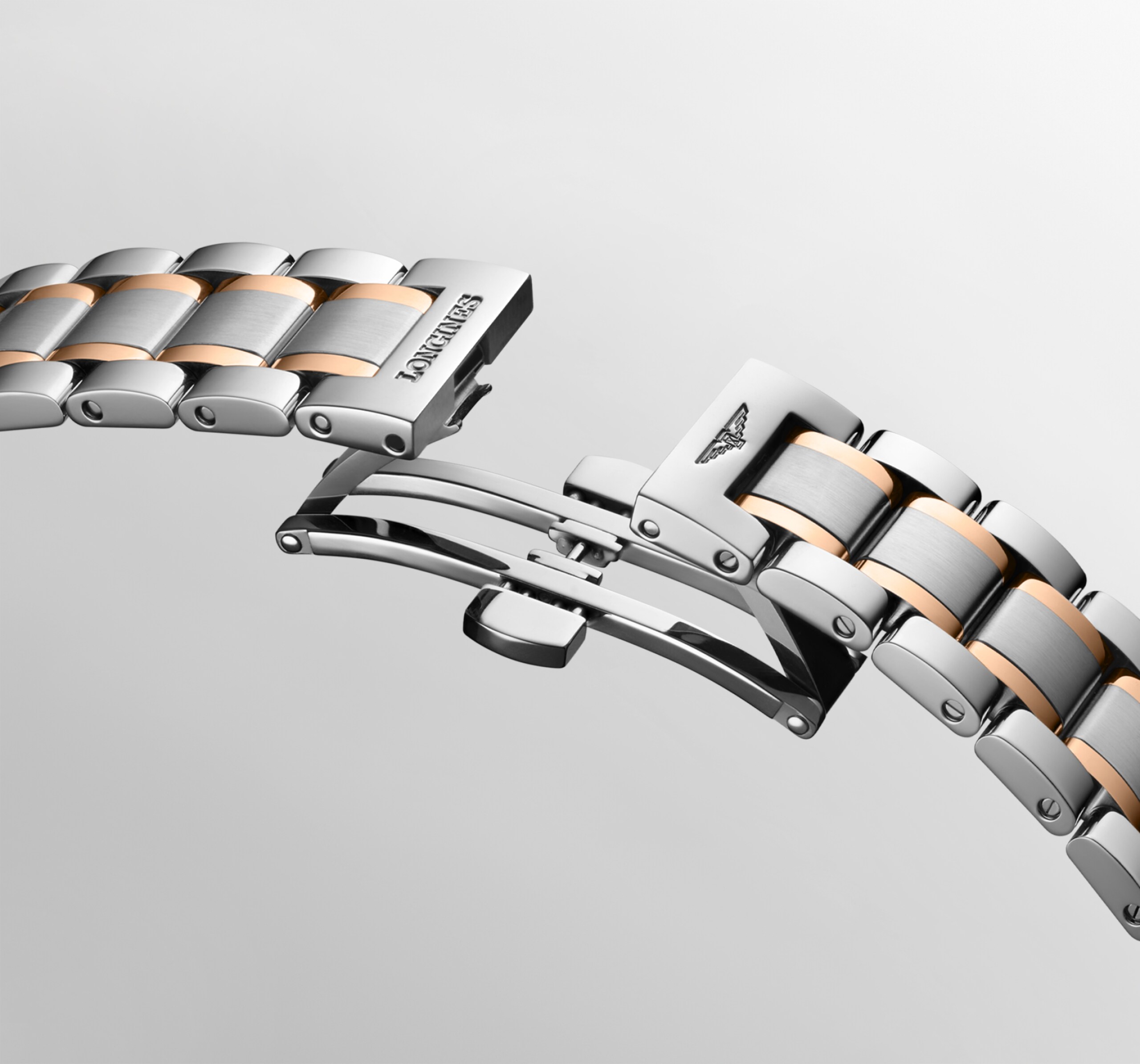 Longines 巨擘系列 自動上鏈機械機芯 不鏽鋼及18k玫瑰金 Watch - L2.357.5.89.7