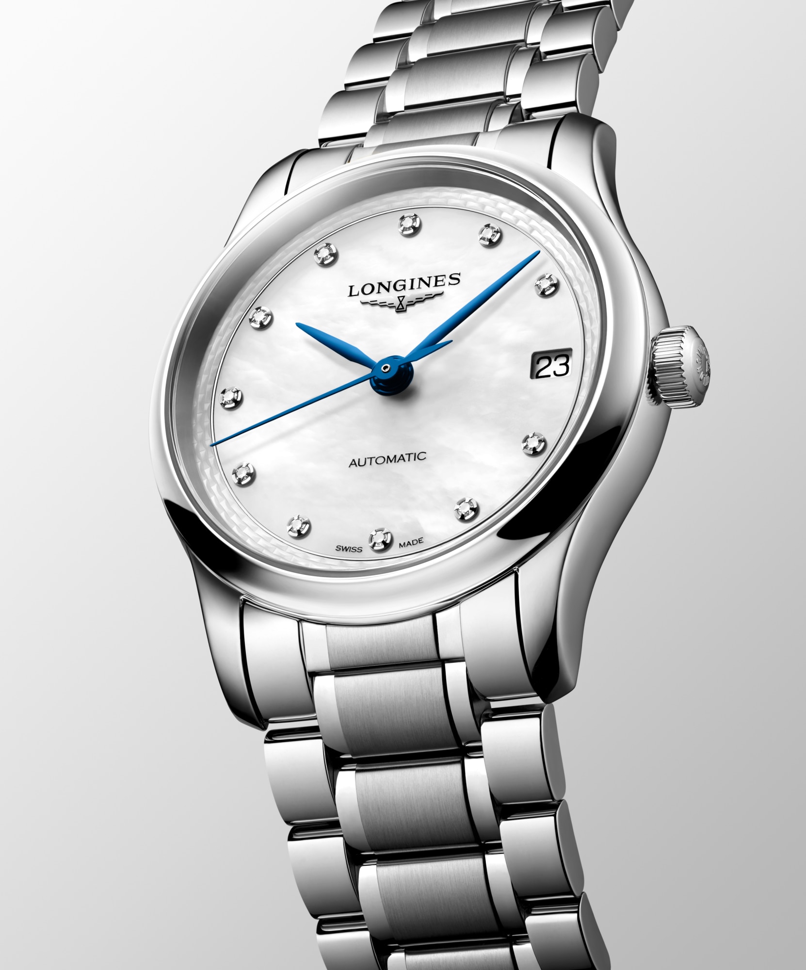 巨擘系列| Ø 34.00 mm, 白色珍珠母貝| L2.450.4.87.6 | LONGINES TW