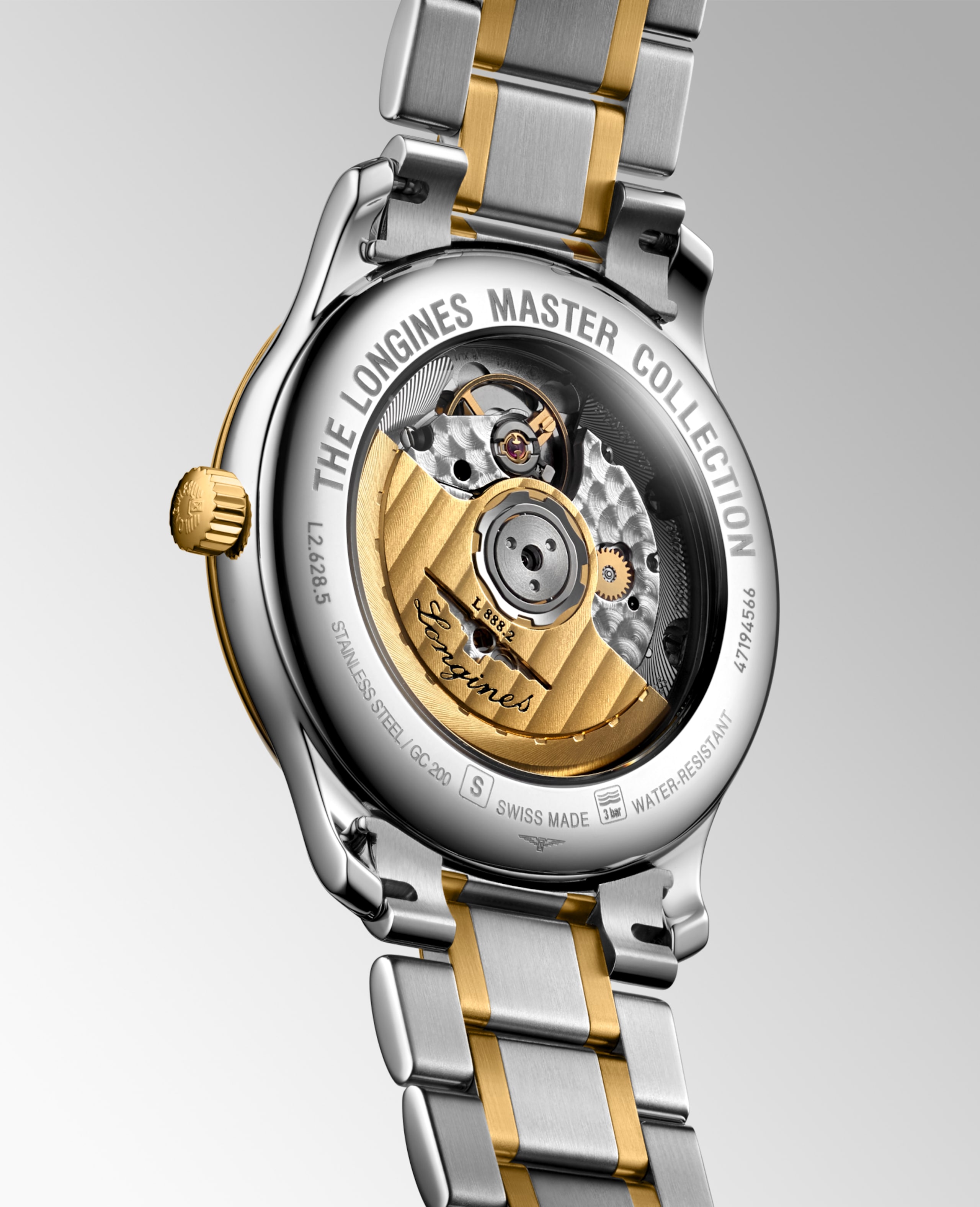 Longines MASTER COLLECTION otomatik paslanmaz çelik ve 18 ayar sarı altın kapak 200 Watch - L2.628.5.77.7