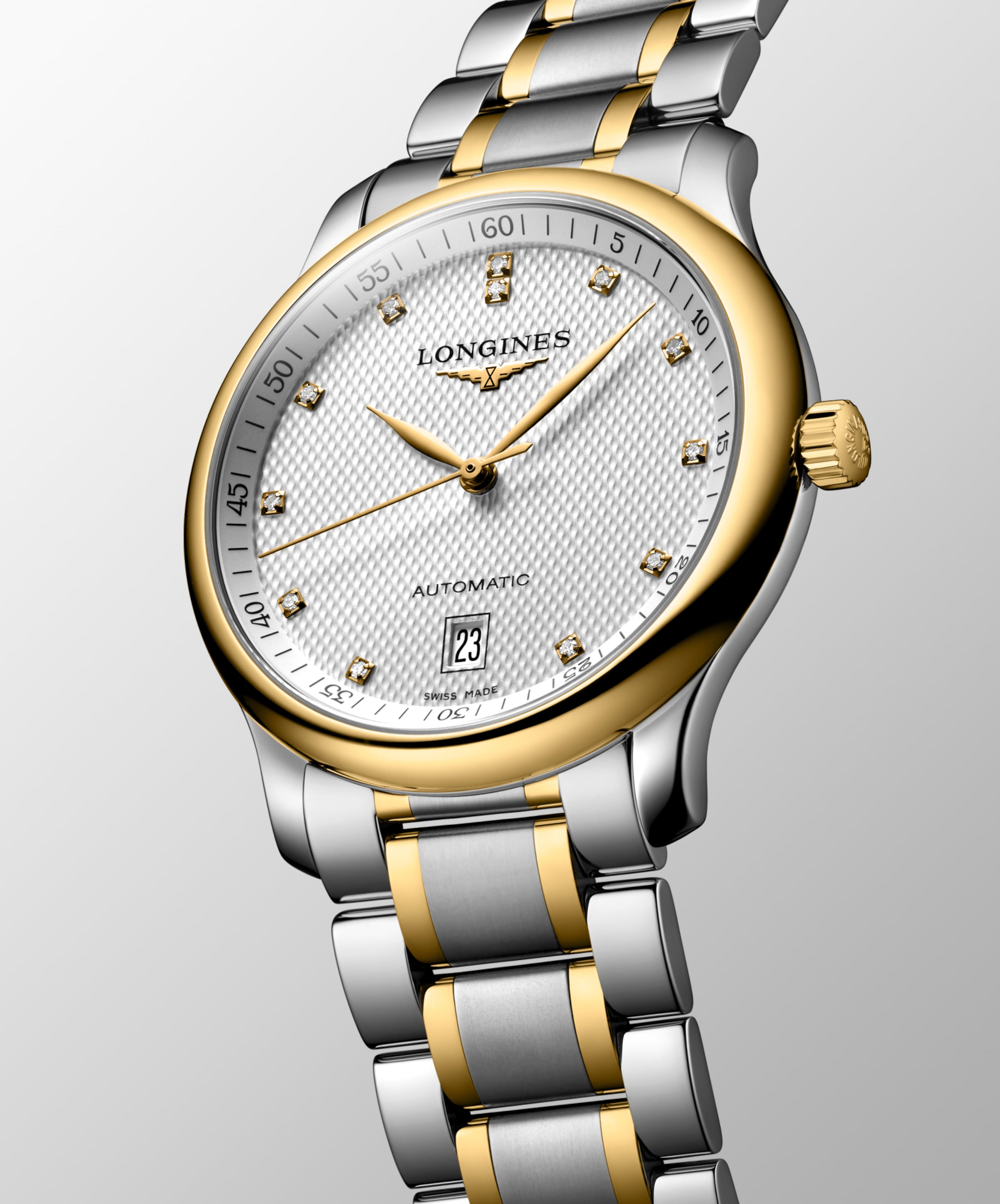 Longines MASTER COLLECTION otomatik paslanmaz çelik ve 18 ayar sarı altın kapak 200 Watch - L2.628.5.77.7