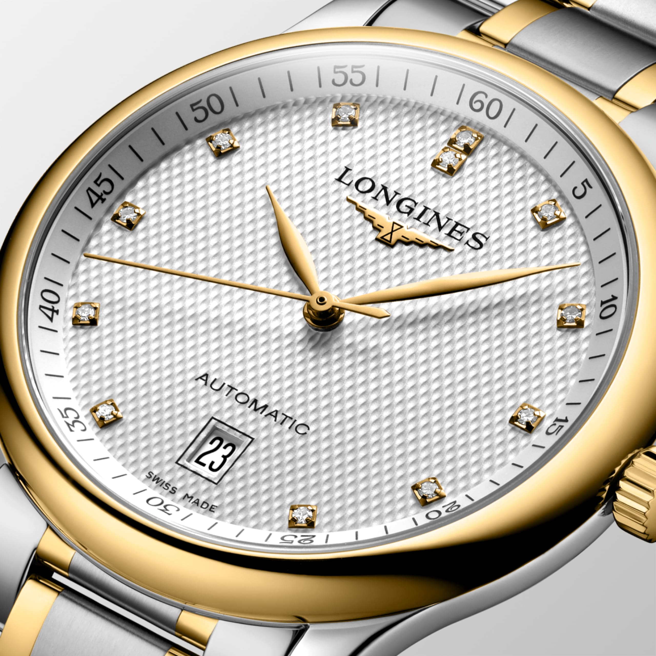 Longines MASTER COLLECTION otomatik paslanmaz çelik ve 18 ayar sarı altın kapak 200 Watch - L2.628.5.77.7