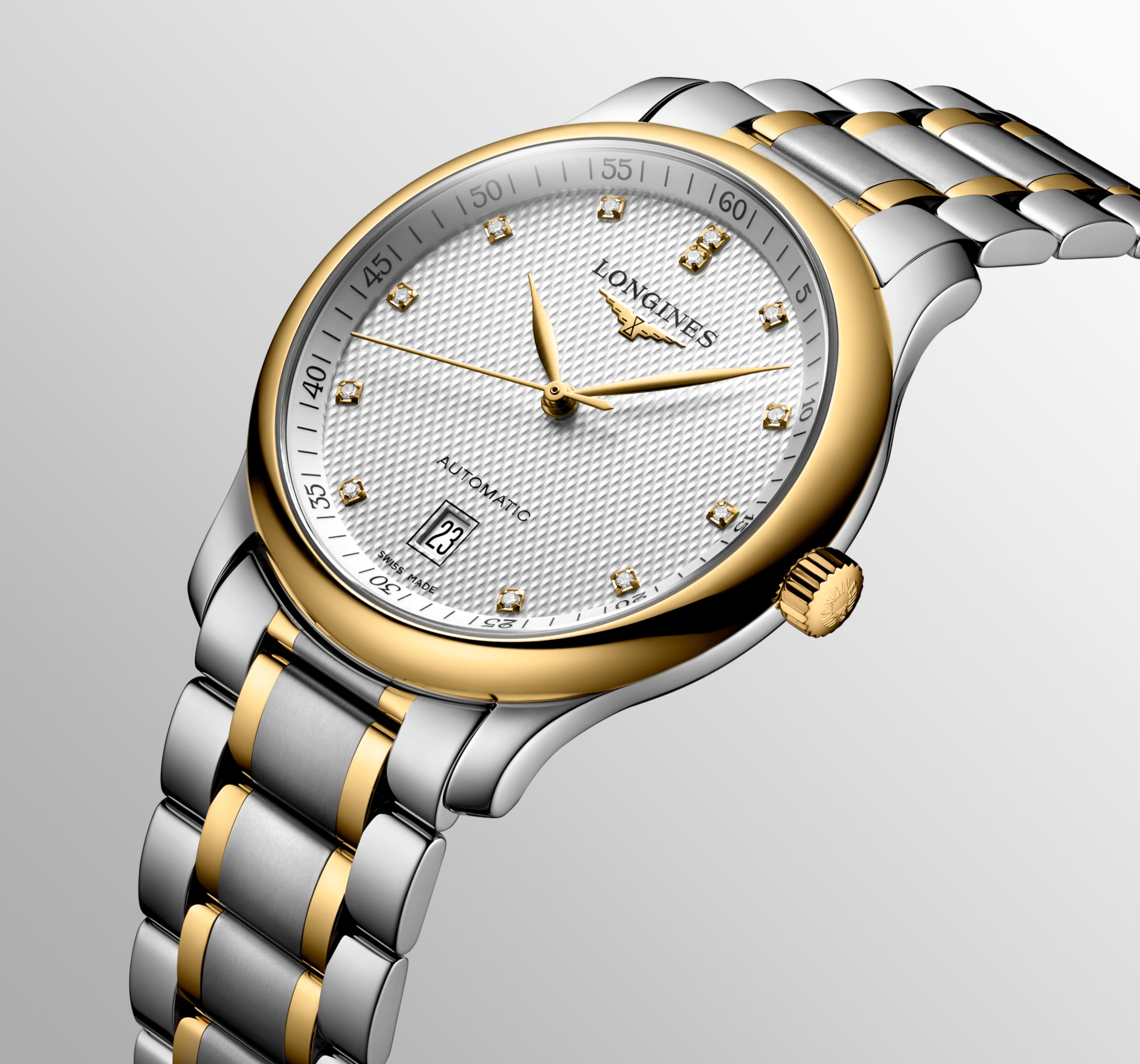 Longines MASTER COLLECTION otomatik paslanmaz çelik ve 18 ayar sarı altın kapak 200 Watch - L2.628.5.77.7