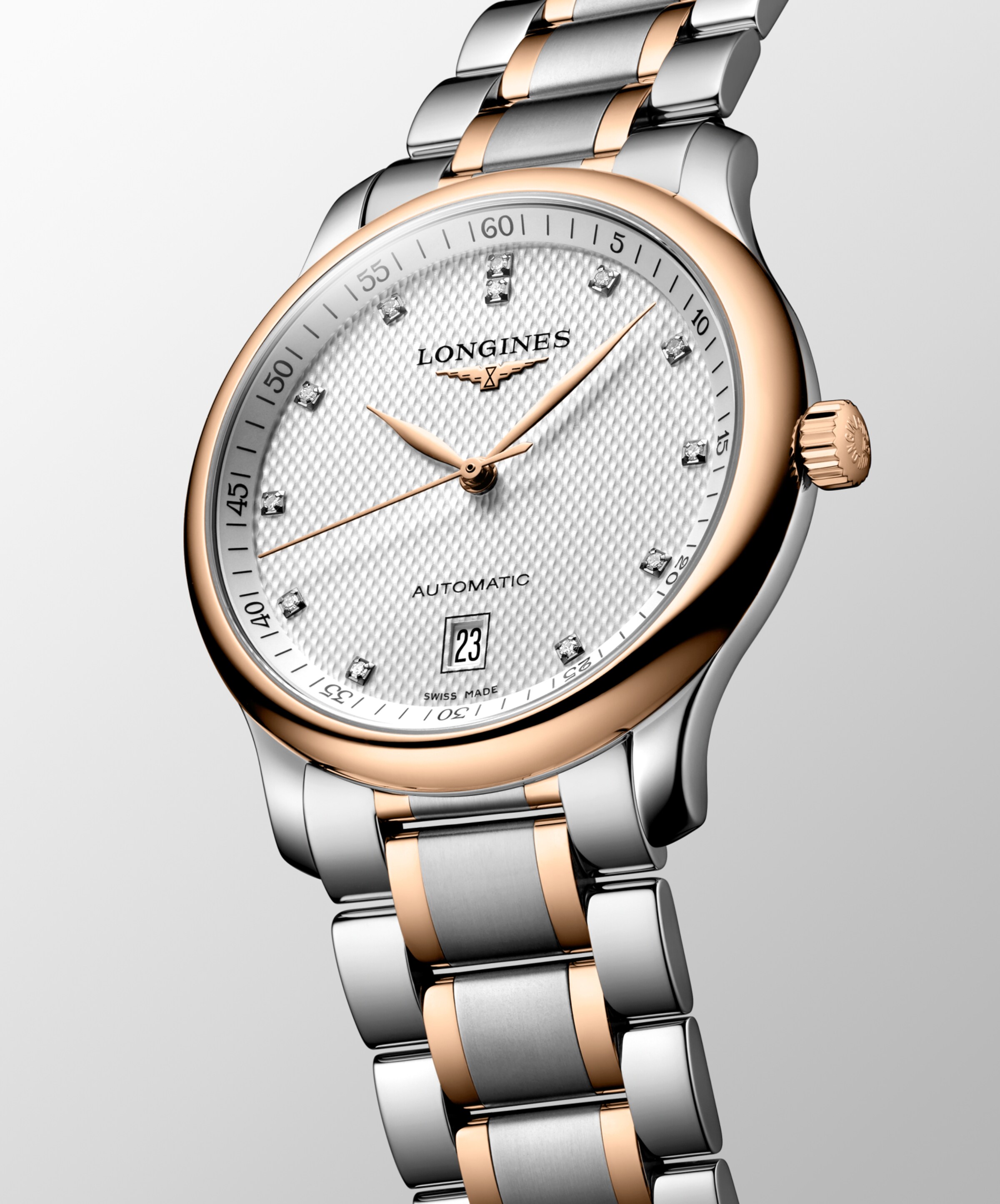 Longines MASTER COLLECTION Automatic Stainless steel and 18 karat pink gold cap 200 Watch - L2.628.5.97.7