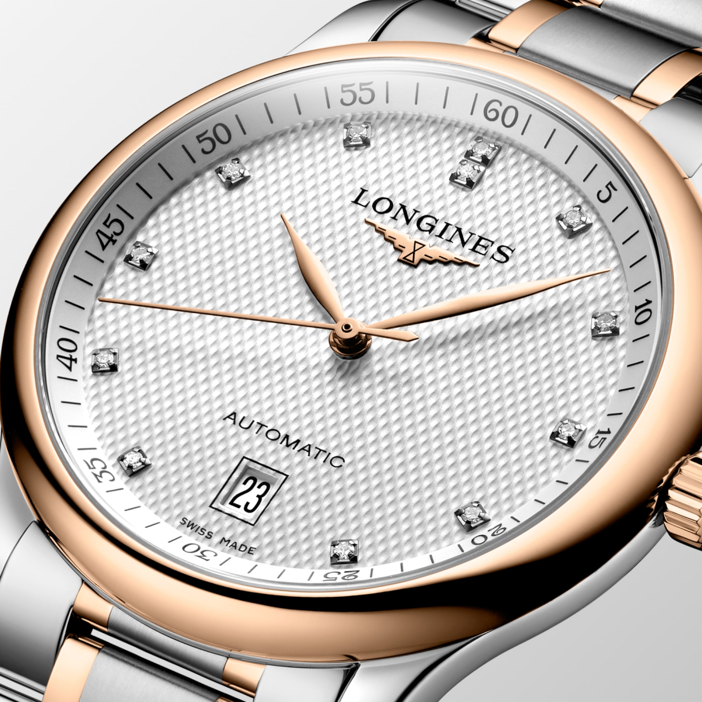 Longines MASTER COLLECTION Automatic Stainless steel and 18 karat pink gold cap 200 Watch - L2.628.5.97.7