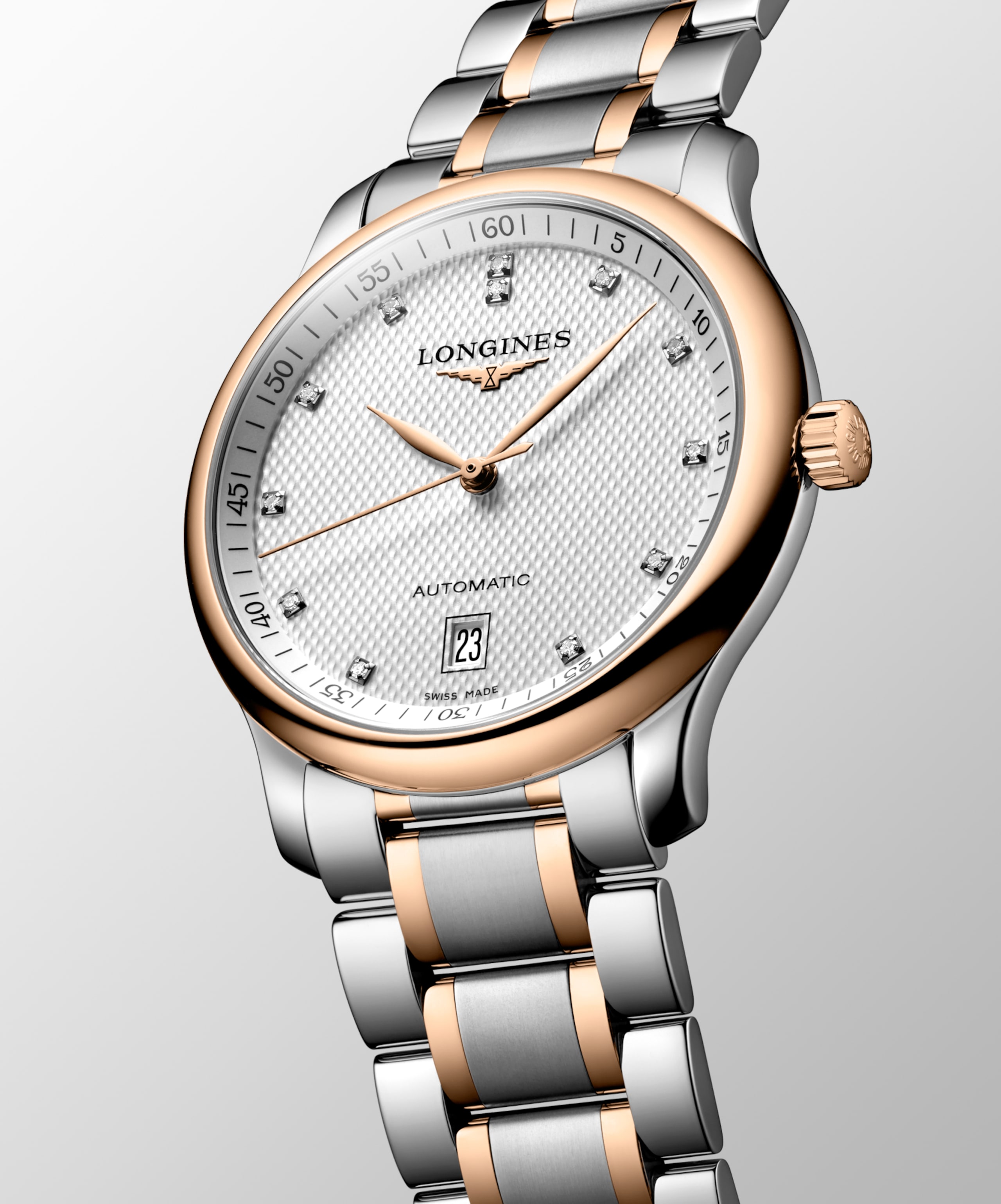 Longines MASTER COLLECTION automatic stainless steel and 18 karat pink gold cap 200 Watch - L2.628.5.97.7