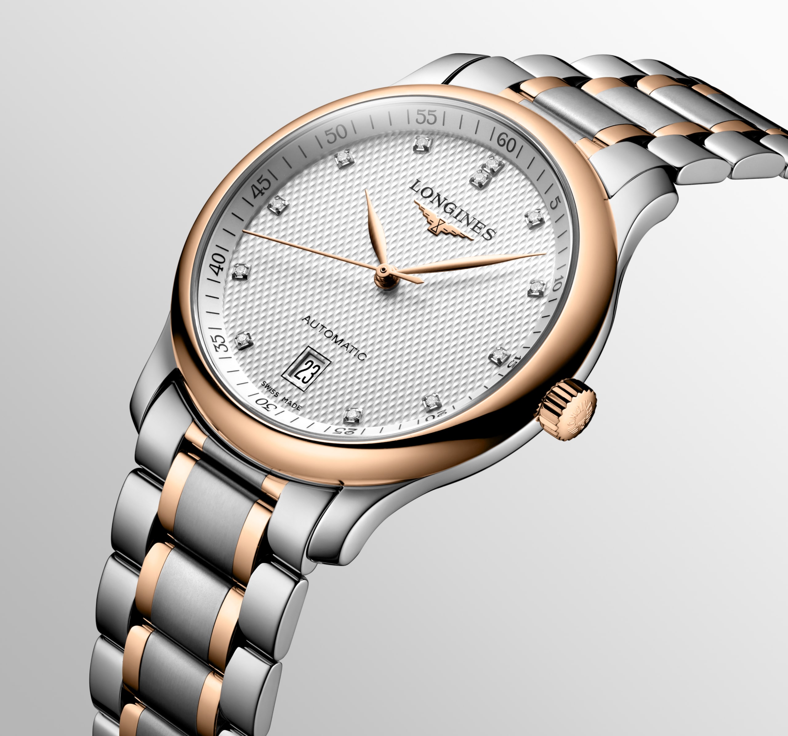 Longines MASTER COLLECTION automatic stainless steel and 18 karat pink gold cap 200 Watch - L2.628.5.97.7