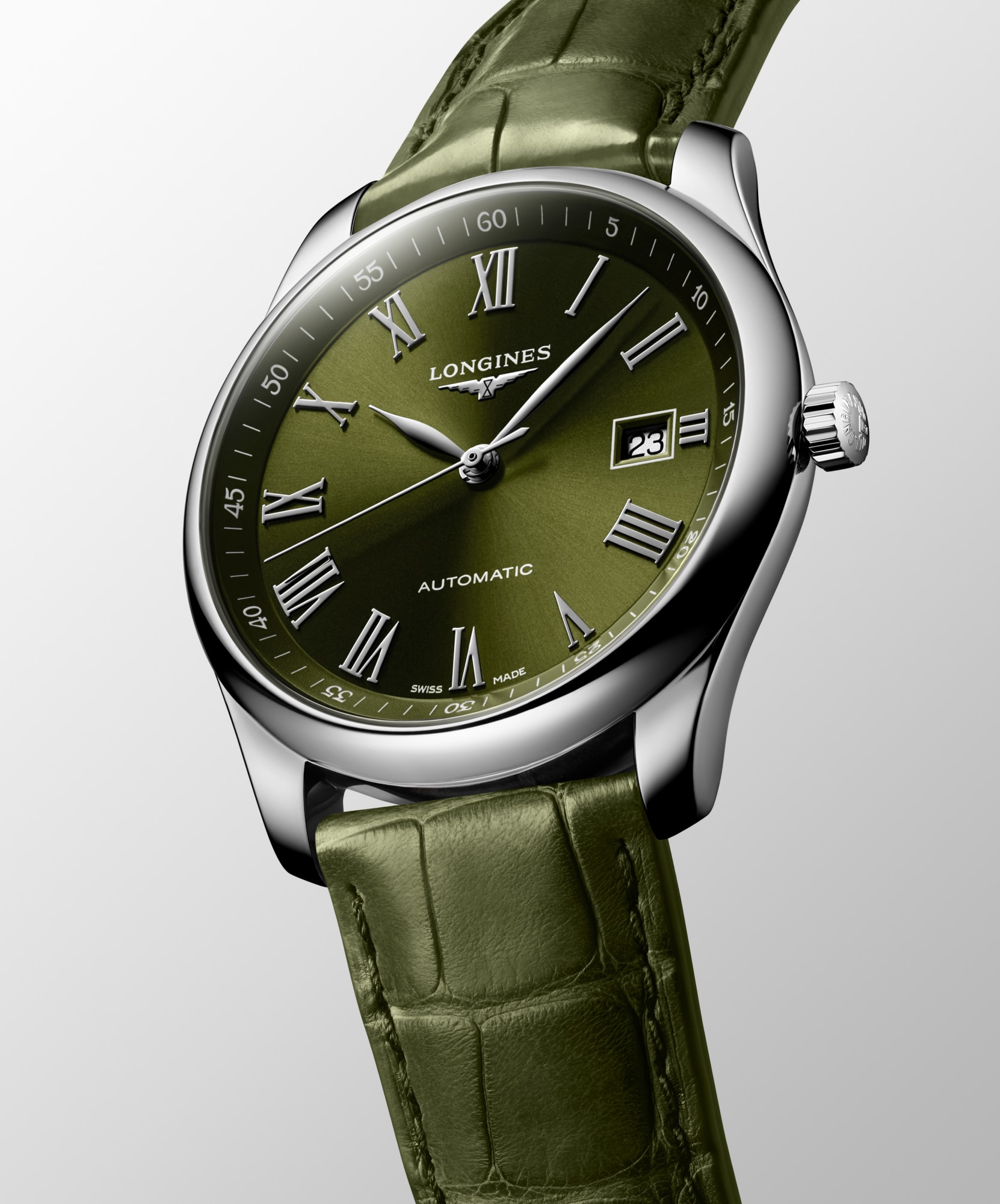 LONGINES】 ロンジン レディースウォッチ 手巻き 腕時計 グリーン