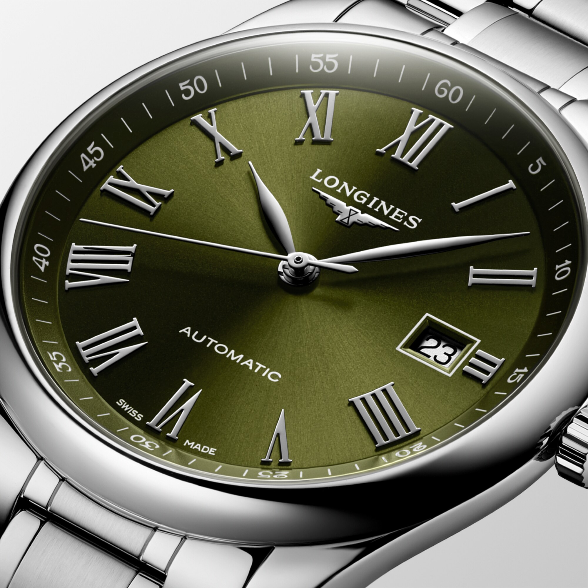 LONGINES MASTER COLLECTION Automatic, Stainless Steel, Green