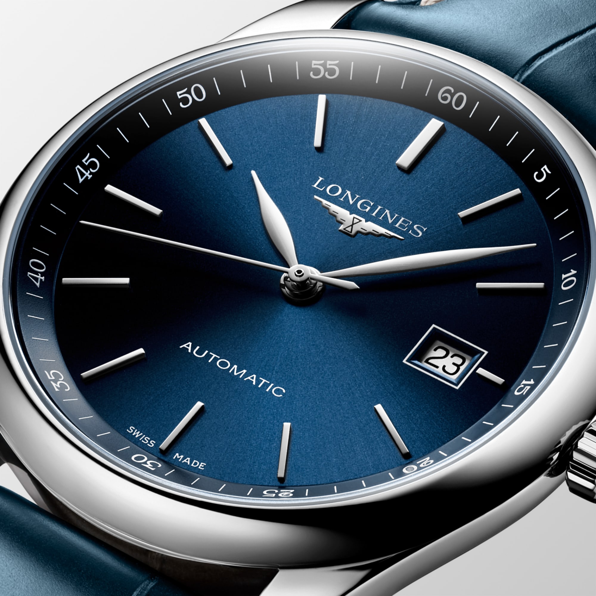 Longines Master Collection Automatic watch 40mm, Sunray blue