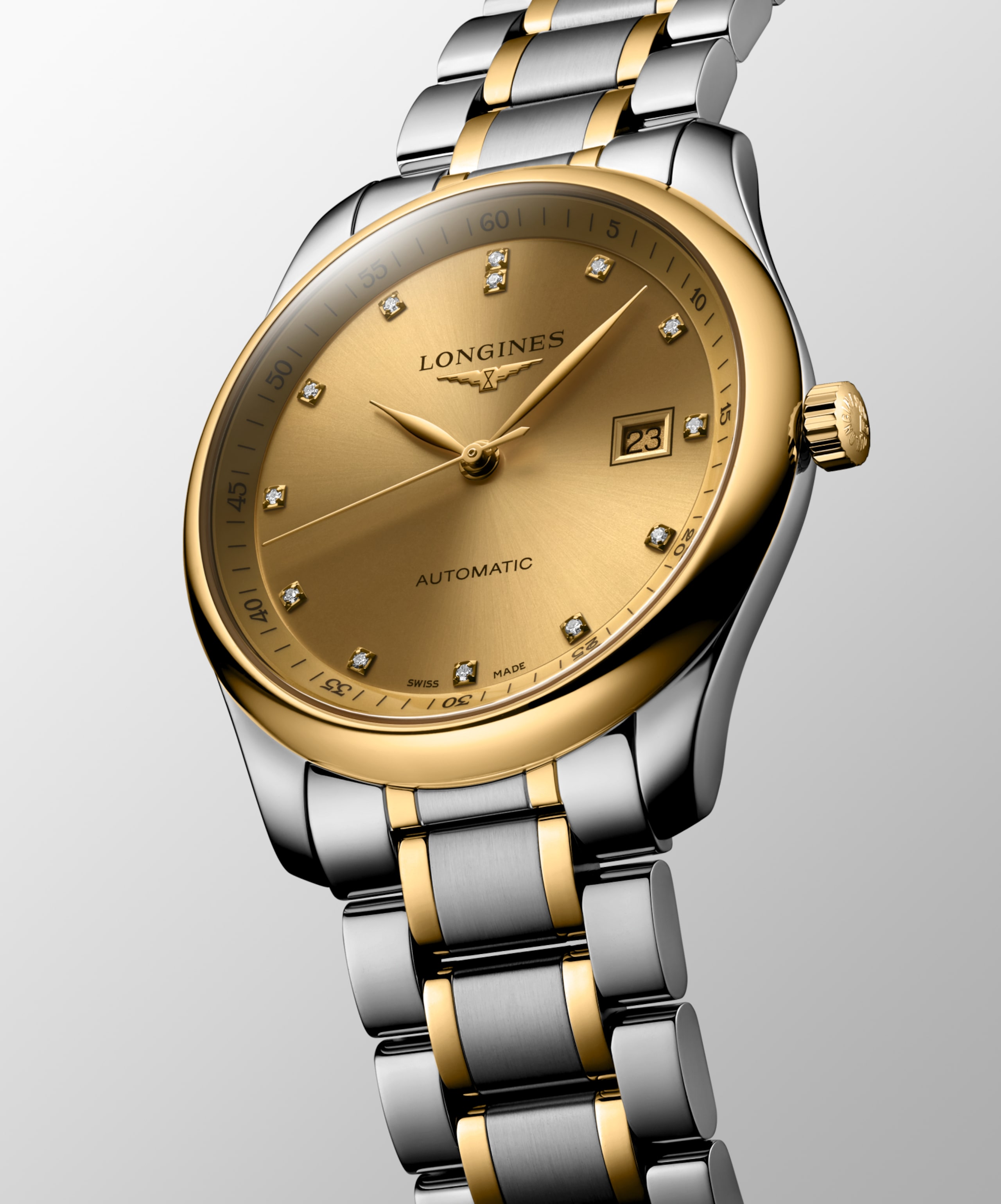 Longines MASTER COLLECTION automatic stainless steel and 18 karat yellow gold cap 200 Watch - L2.793.5.37.7