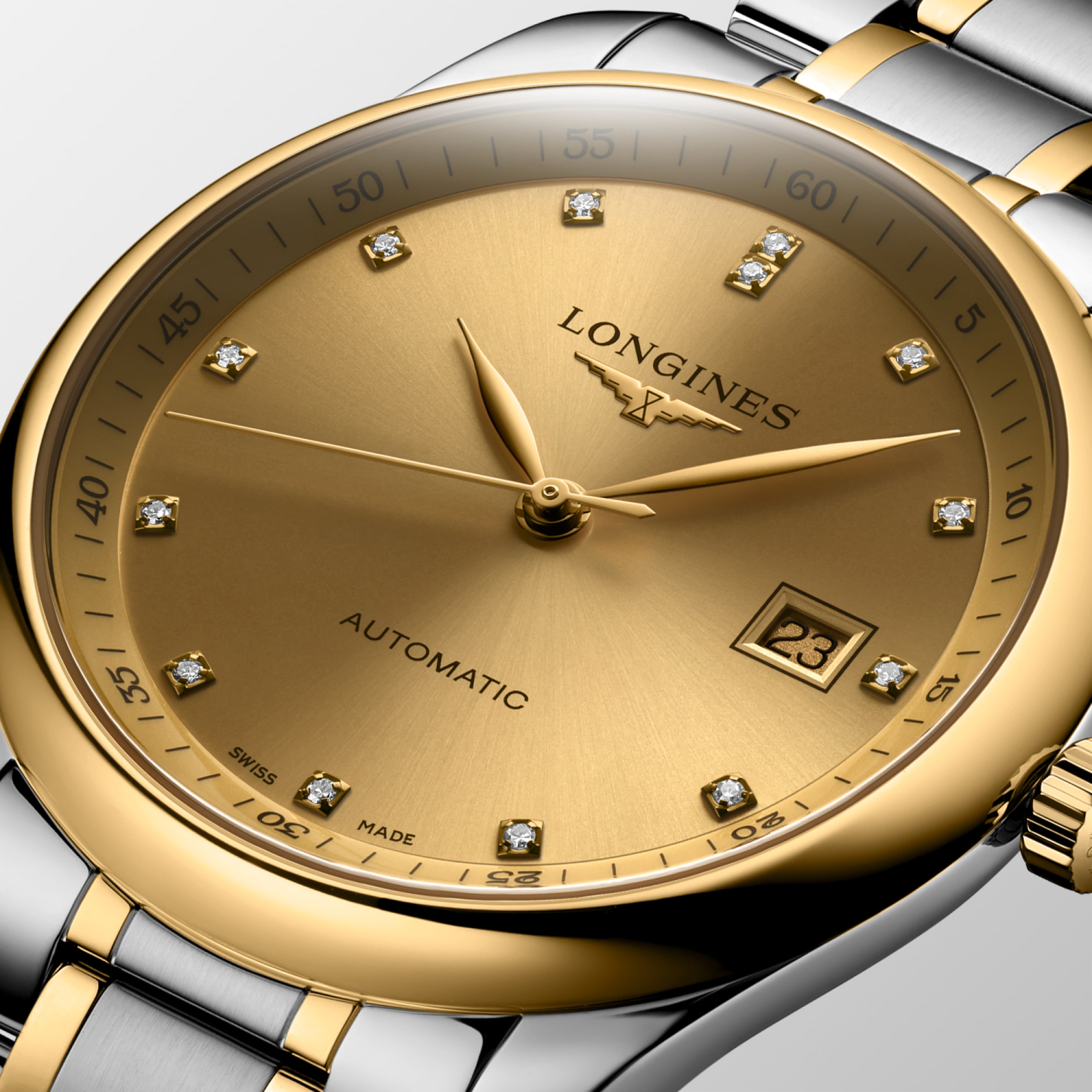 Longines MASTER COLLECTION automatic stainless steel and 18 karat yellow gold cap 200 Watch - L2.793.5.37.7