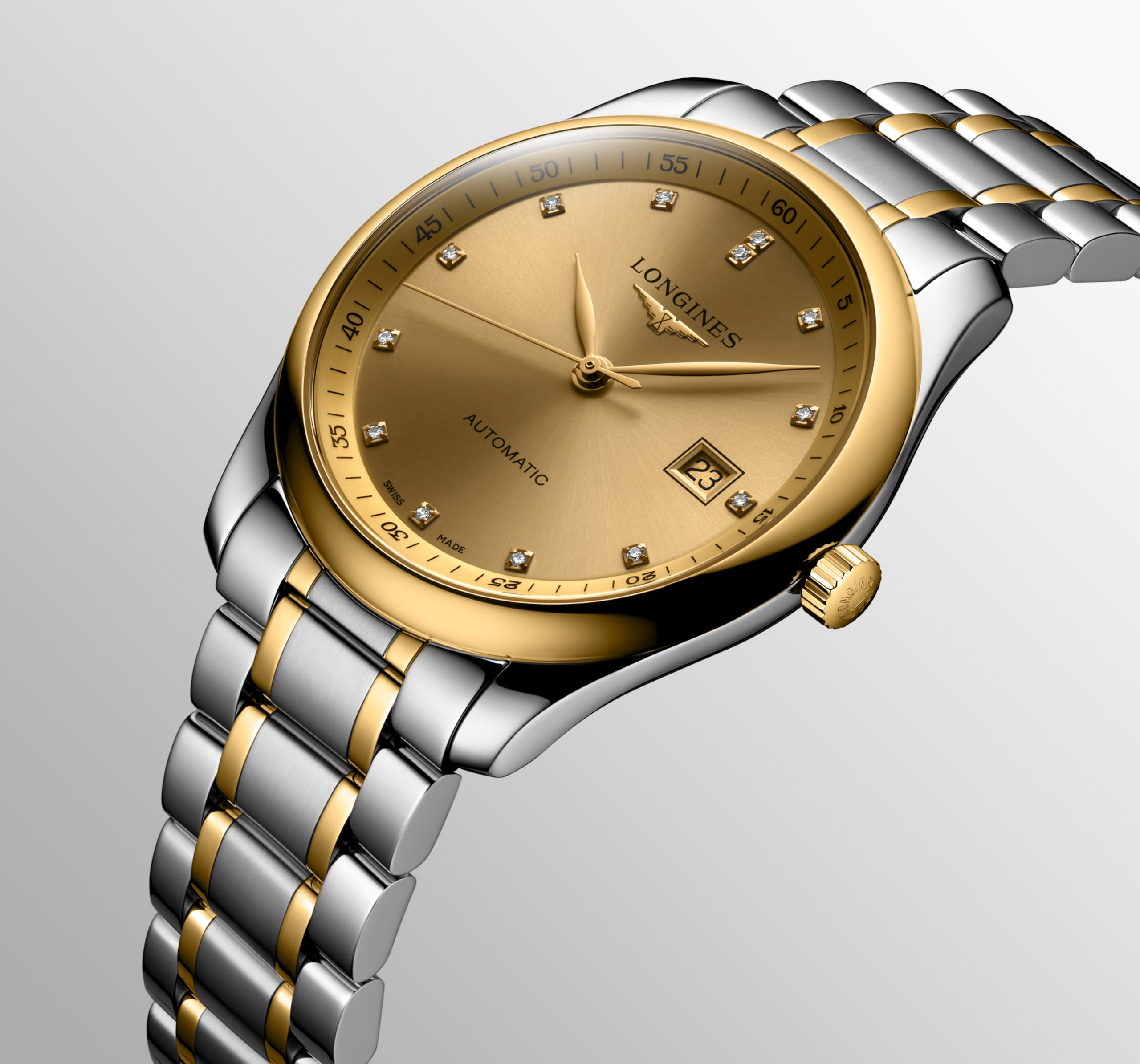 Longines MASTER COLLECTION automatic stainless steel and 18 karat yellow gold cap 200 Watch - L2.793.5.37.7