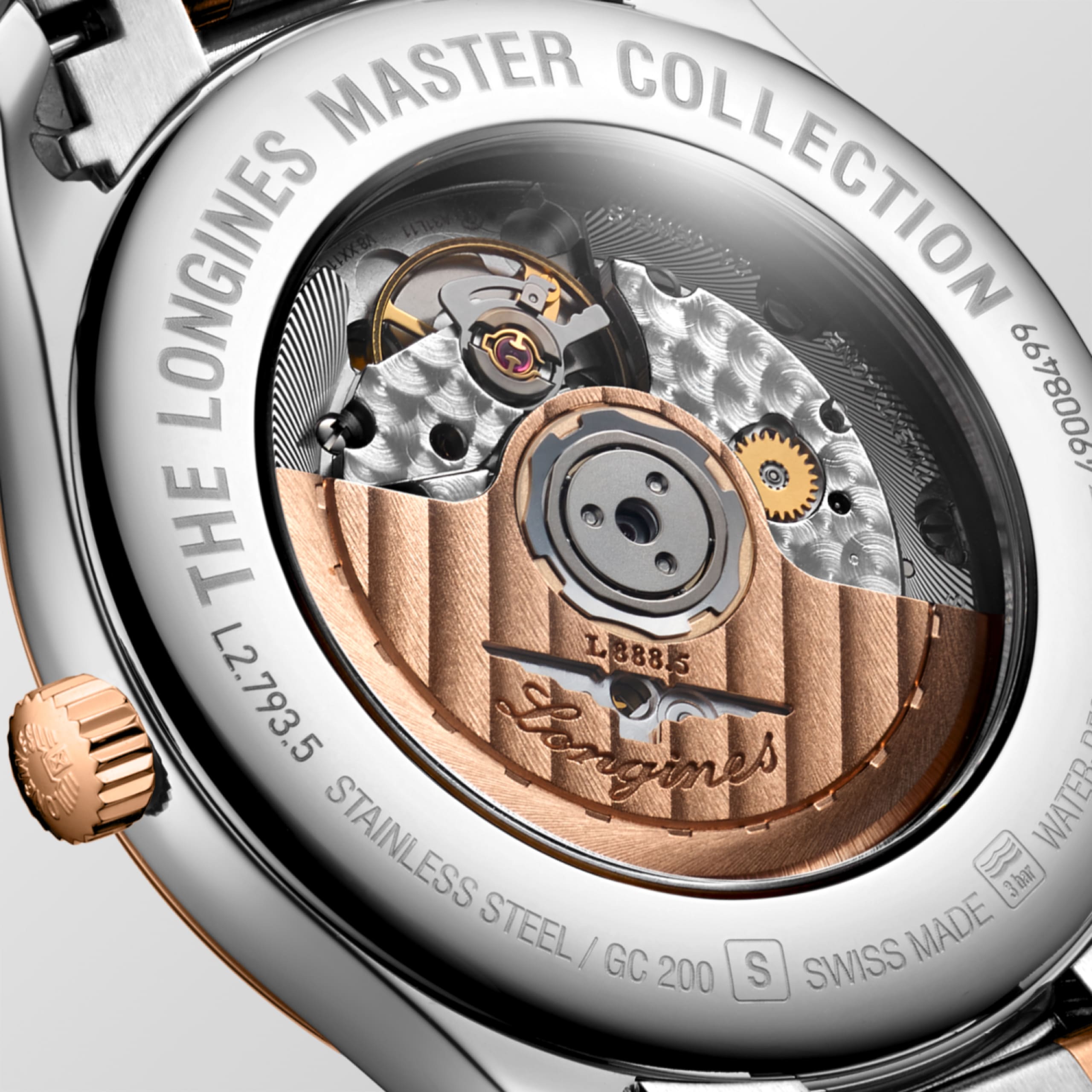 Longines MASTER COLLECTION automatique acier et coiffe en or rose 18 carats 200 microns Watch - L2.793.5.77.7