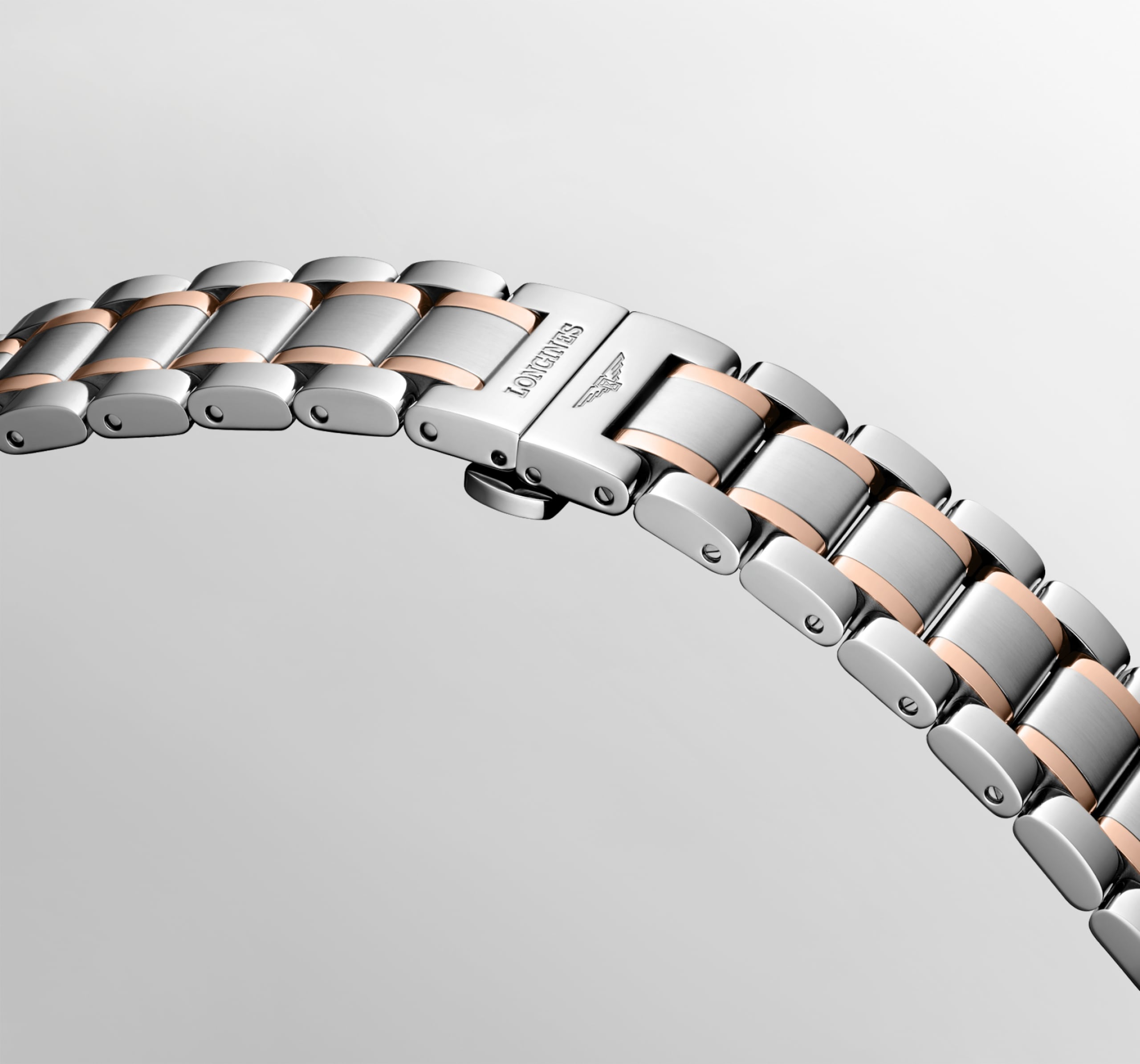 Longines MASTER COLLECTION automatique acier et coiffe en or rose 18 carats 200 microns Watch - L2.793.5.77.7
