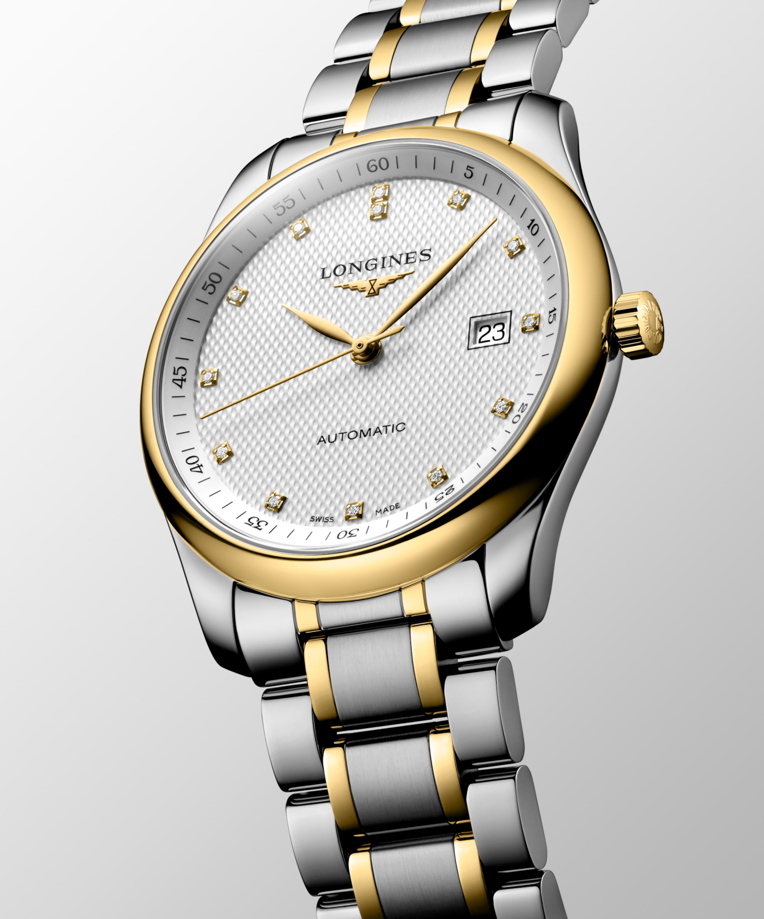 Longines MASTER COLLECTION automatico acciaio inossidabile, lunetta e corona in oro giallo 18 carati Watch - L2.793.5.97.7