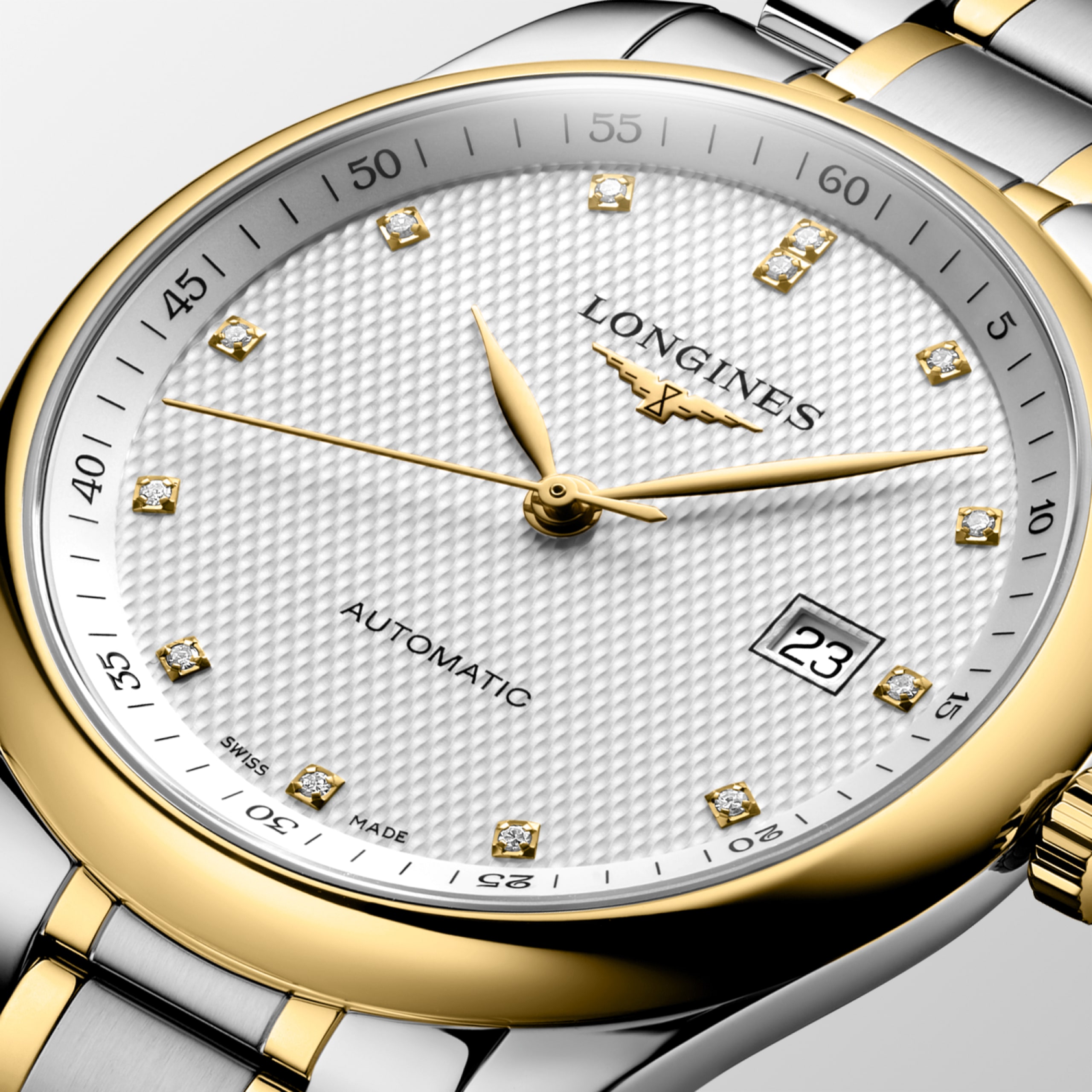 Longines MASTER COLLECTION automatico acciaio inossidabile, lunetta e corona in oro giallo 18 carati Watch - L2.793.5.97.7