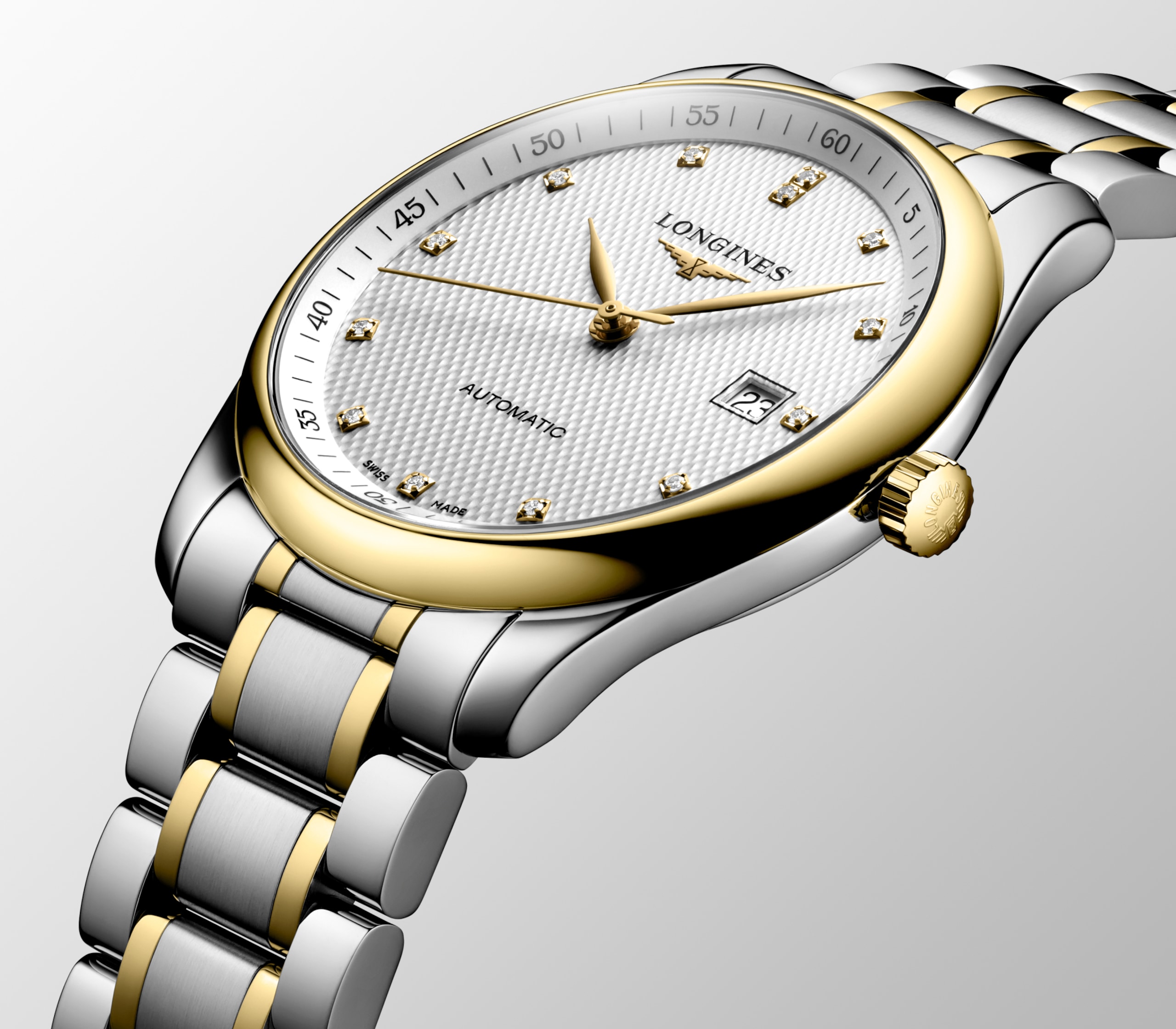 Longines MASTER COLLECTION automatico acciaio inossidabile, lunetta e corona in oro giallo 18 carati Watch - L2.793.5.97.7