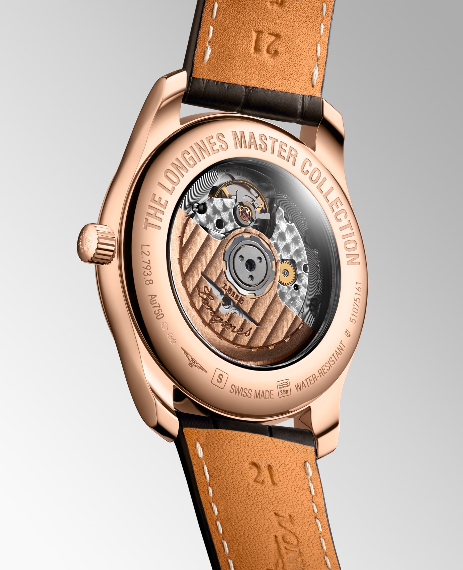 LONGINES MASTER COLLECTION Automatic, 18 Karat Pink Gold, Silver