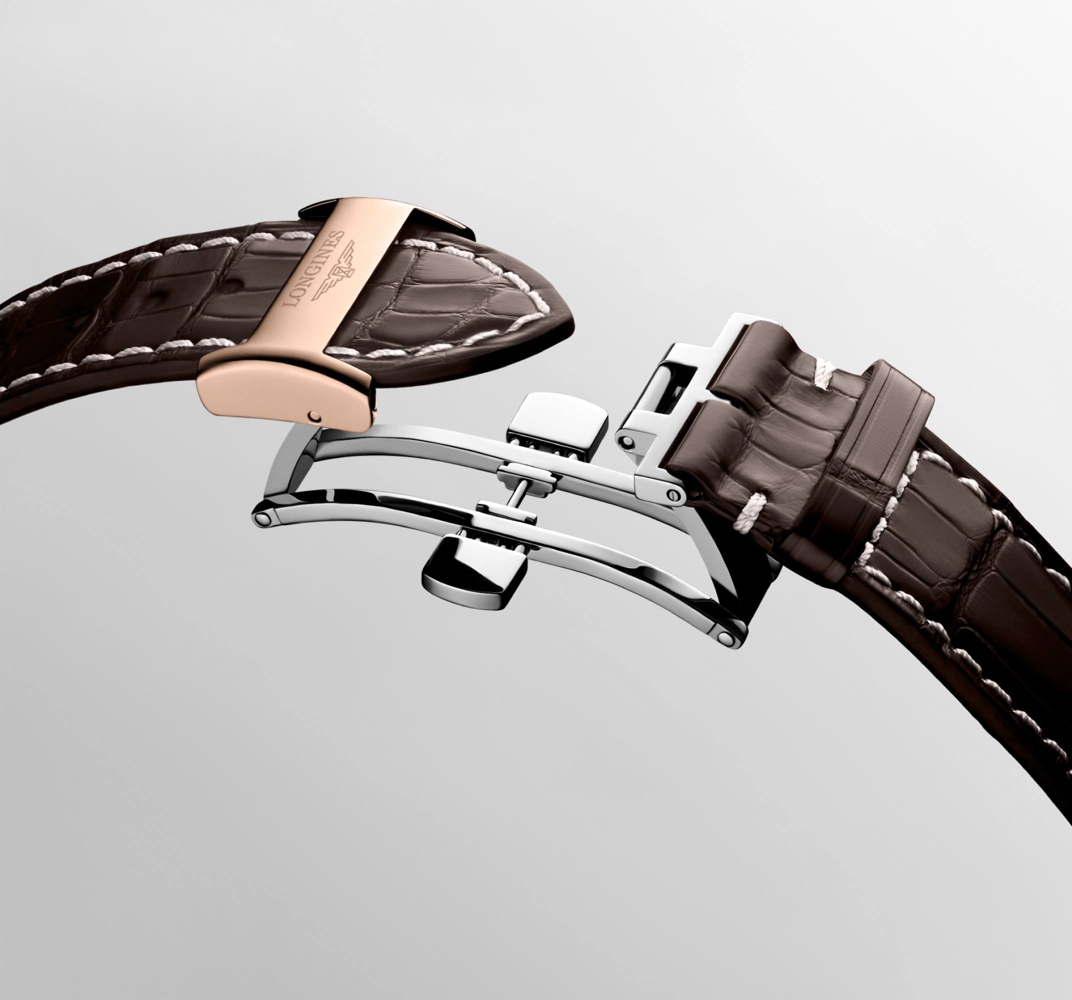 LONGINES MASTER COLLECTION Automatic, Rose Gold 18 Carats, Silver