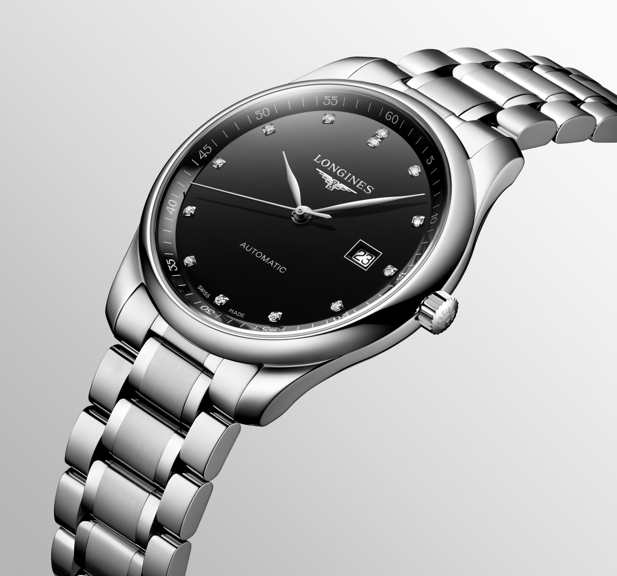 LONGINES MASTER COLLECTION Automatic, Stainless Steel, Black